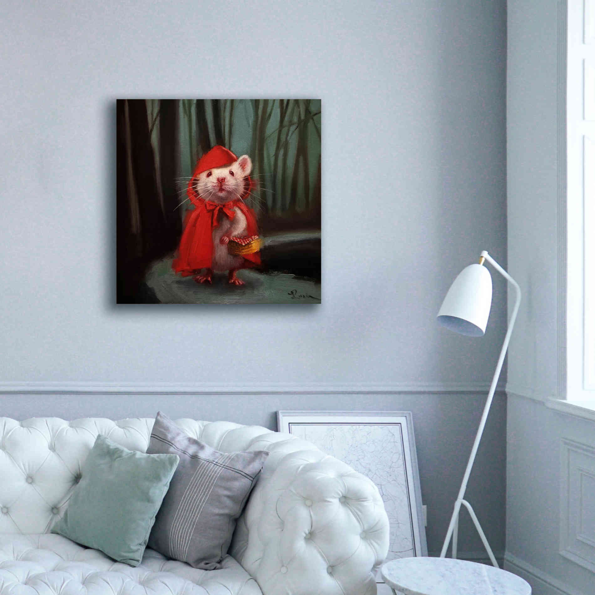 'Little Red' by Lucia Heffernan, Canvas Wall Art,37x37