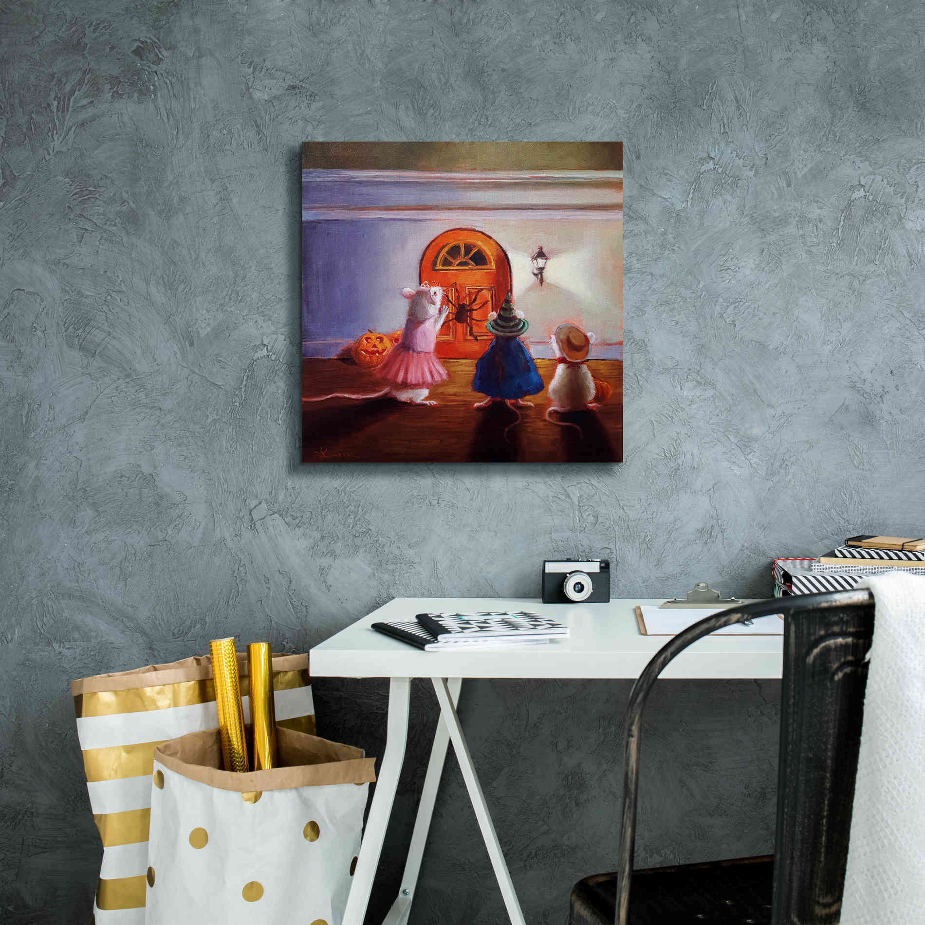 'After Hour Trick or Treat' by Lucia Heffernan, Canvas Wall Art,18x18