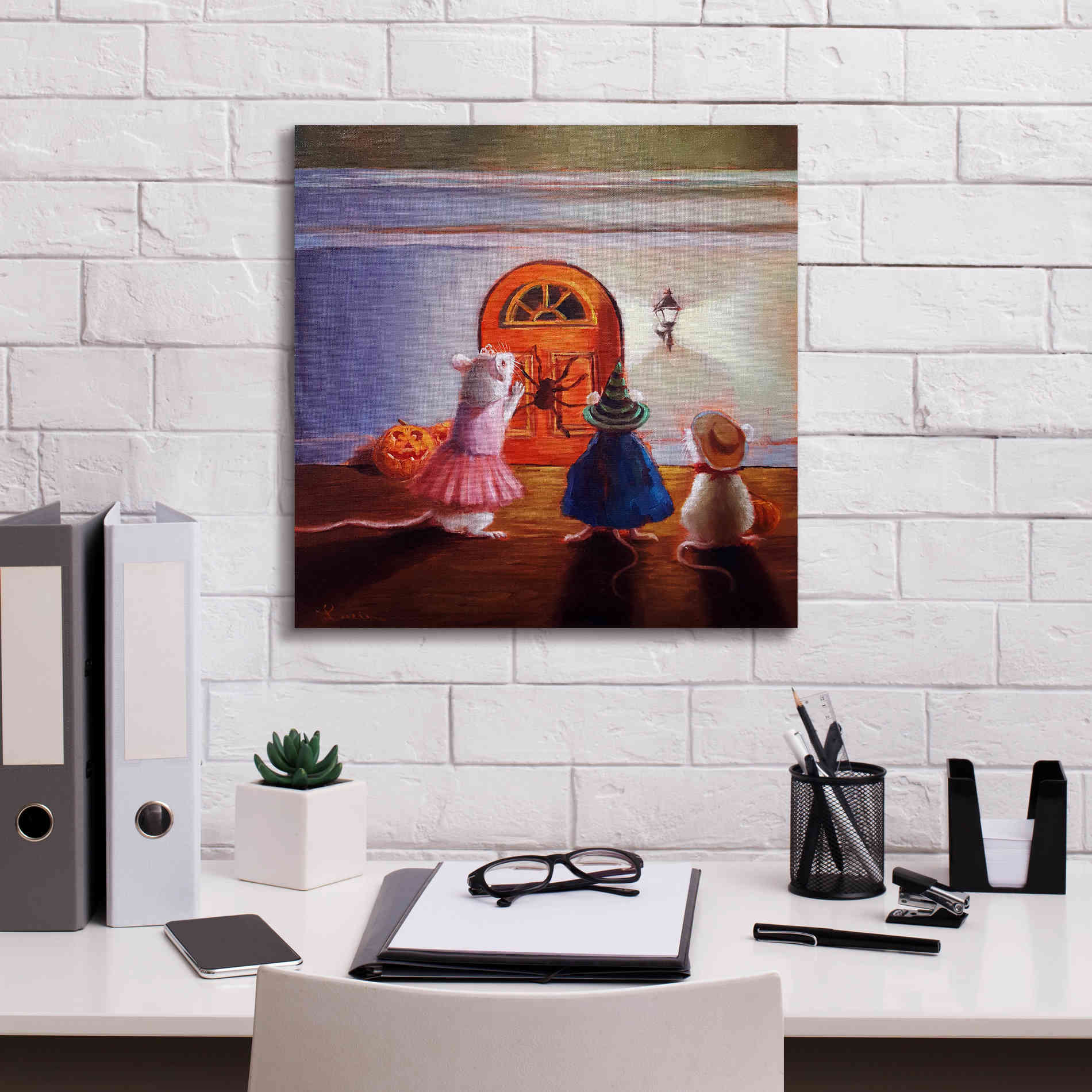 'After Hour Trick or Treat' by Lucia Heffernan, Canvas Wall Art,18x18