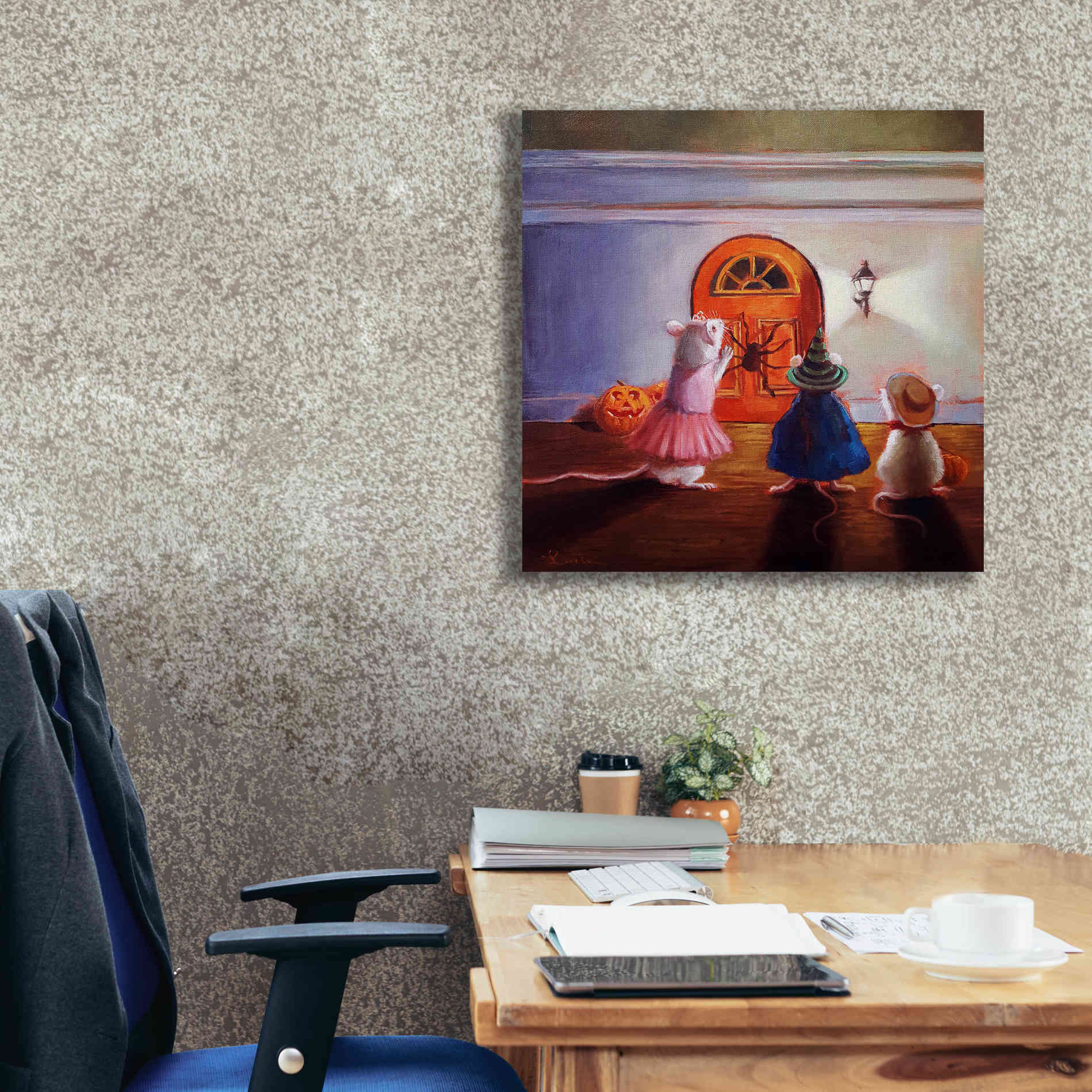 'After Hour Trick or Treat' by Lucia Heffernan, Canvas Wall Art,26x26