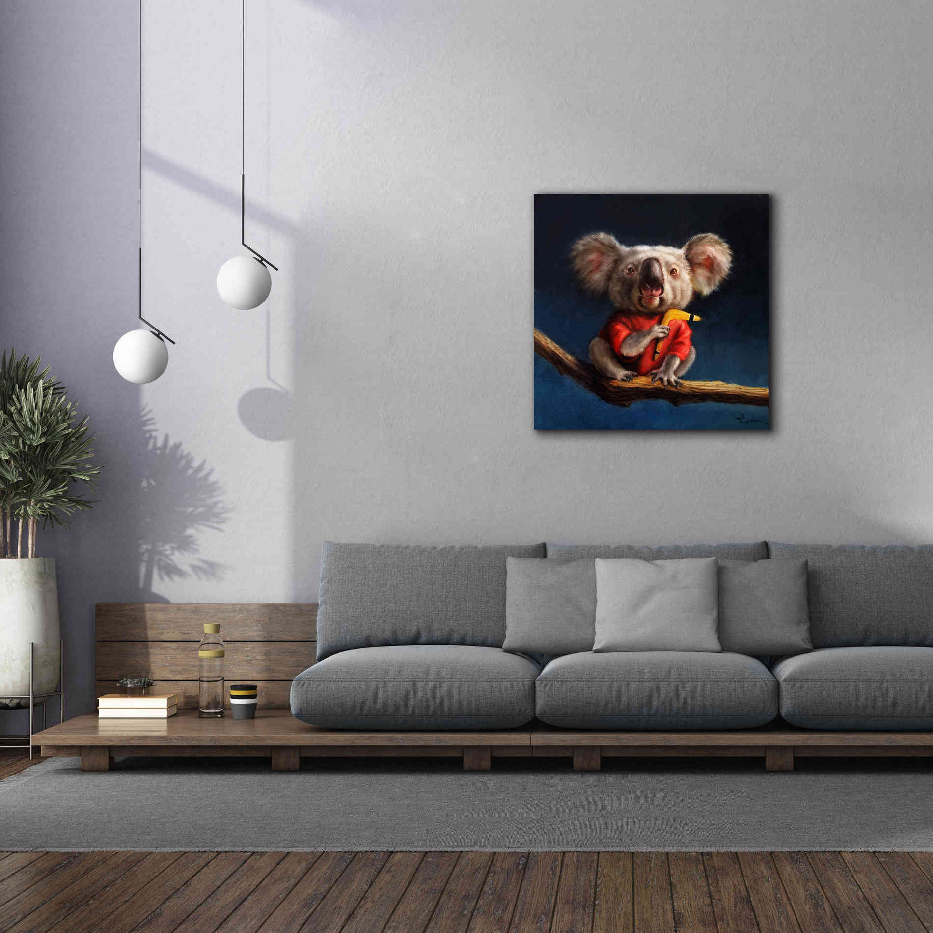 'Outback Fun' by Lucia Heffernan, Canvas Wall Art,37x37