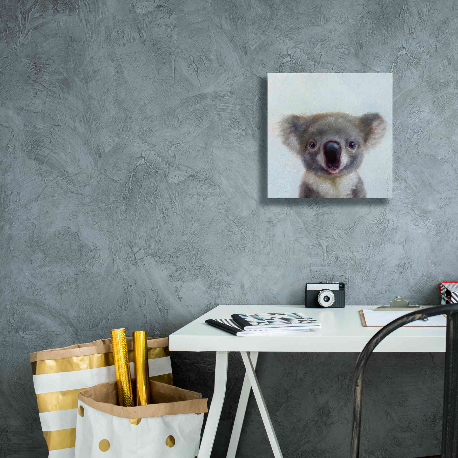 'Lil Koala' by Lucia Heffernan, Canvas Wall Art,12x12