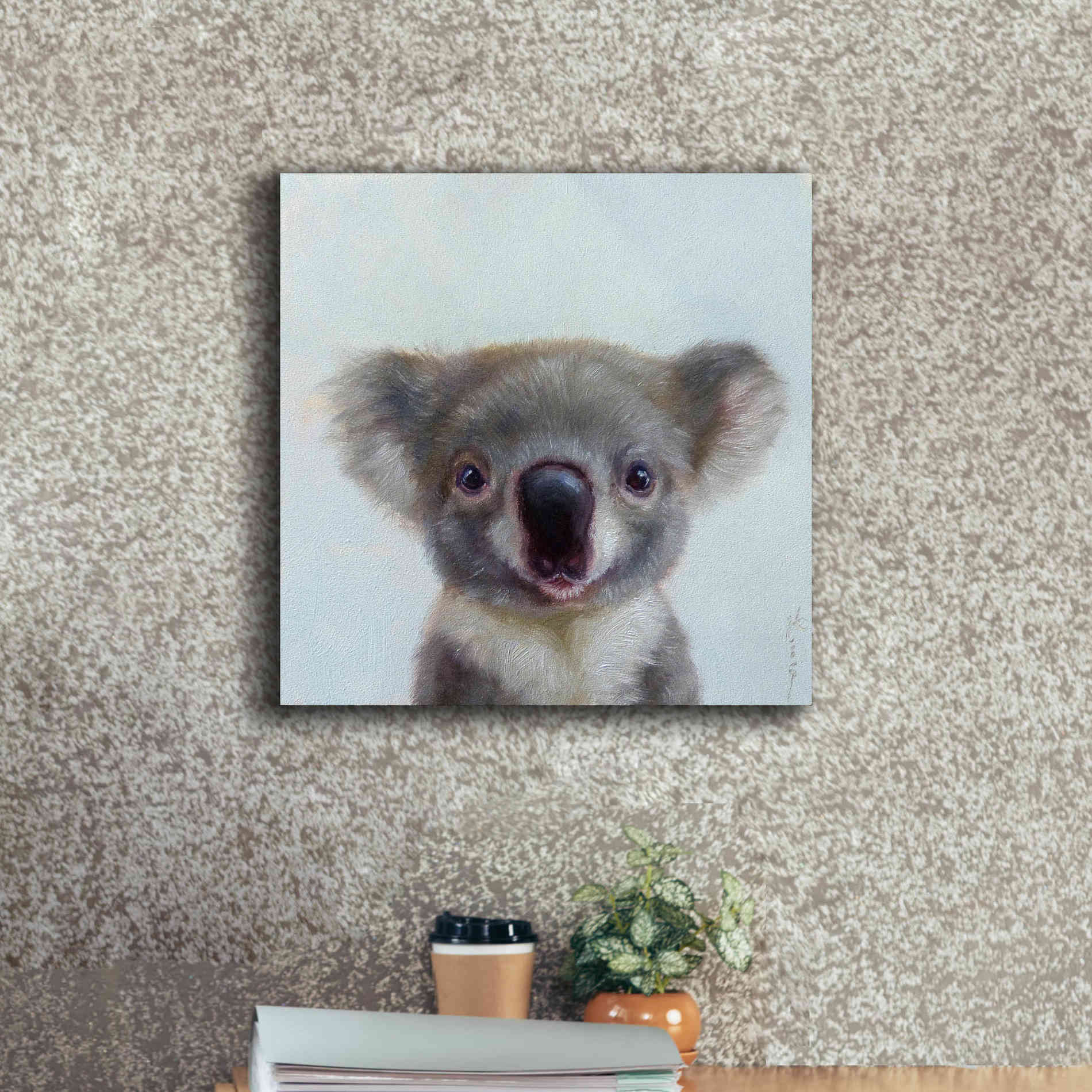 'Lil Koala' by Lucia Heffernan, Canvas Wall Art,18x18