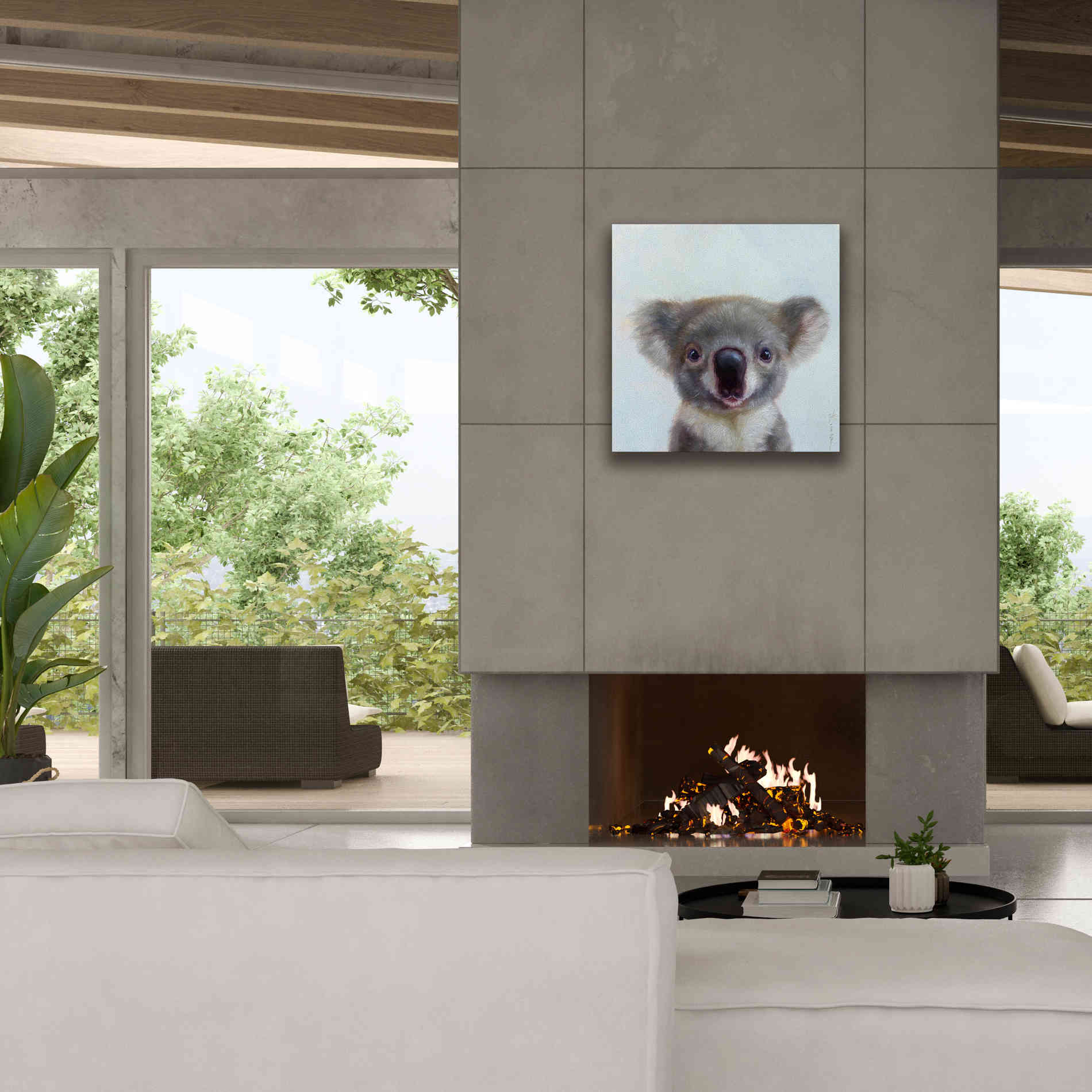 'Lil Koala' by Lucia Heffernan, Canvas Wall Art,26x26