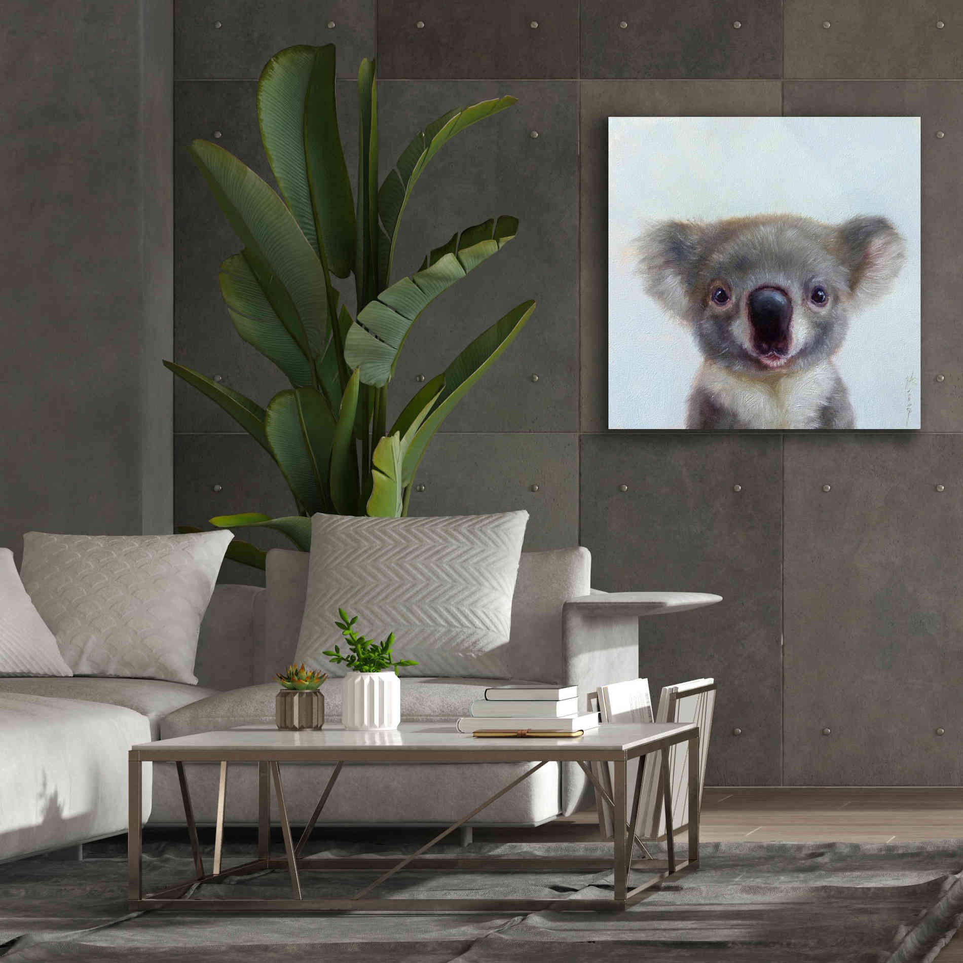 'Lil Koala' by Lucia Heffernan, Canvas Wall Art,37x37