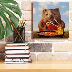 'Shrimp On The Barbie' by Lucia Heffernan, Canvas Wall Art,12x12