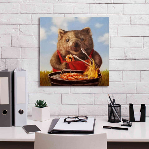 Image of 'Shrimp On The Barbie' by Lucia Heffernan, Canvas Wall Art,18x18
