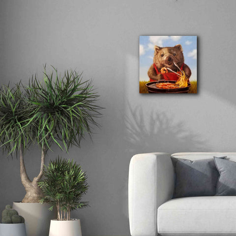 Image of 'Shrimp On The Barbie' by Lucia Heffernan, Canvas Wall Art,18x18