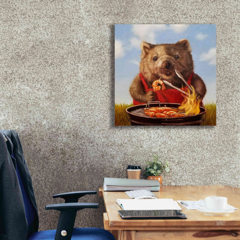 Image of 'Shrimp On The Barbie' by Lucia Heffernan, Canvas Wall Art,26x26
