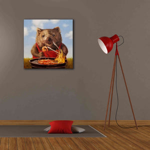 'Shrimp On The Barbie' by Lucia Heffernan, Canvas Wall Art,26x26