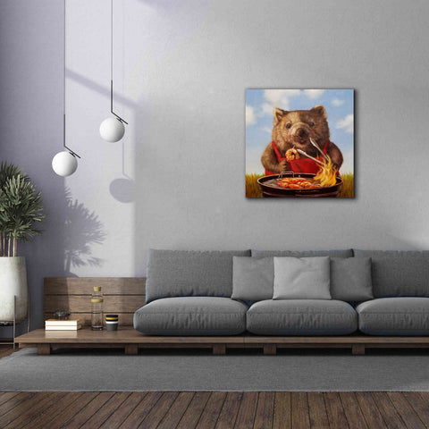 Image of 'Shrimp On The Barbie' by Lucia Heffernan, Canvas Wall Art,37x37