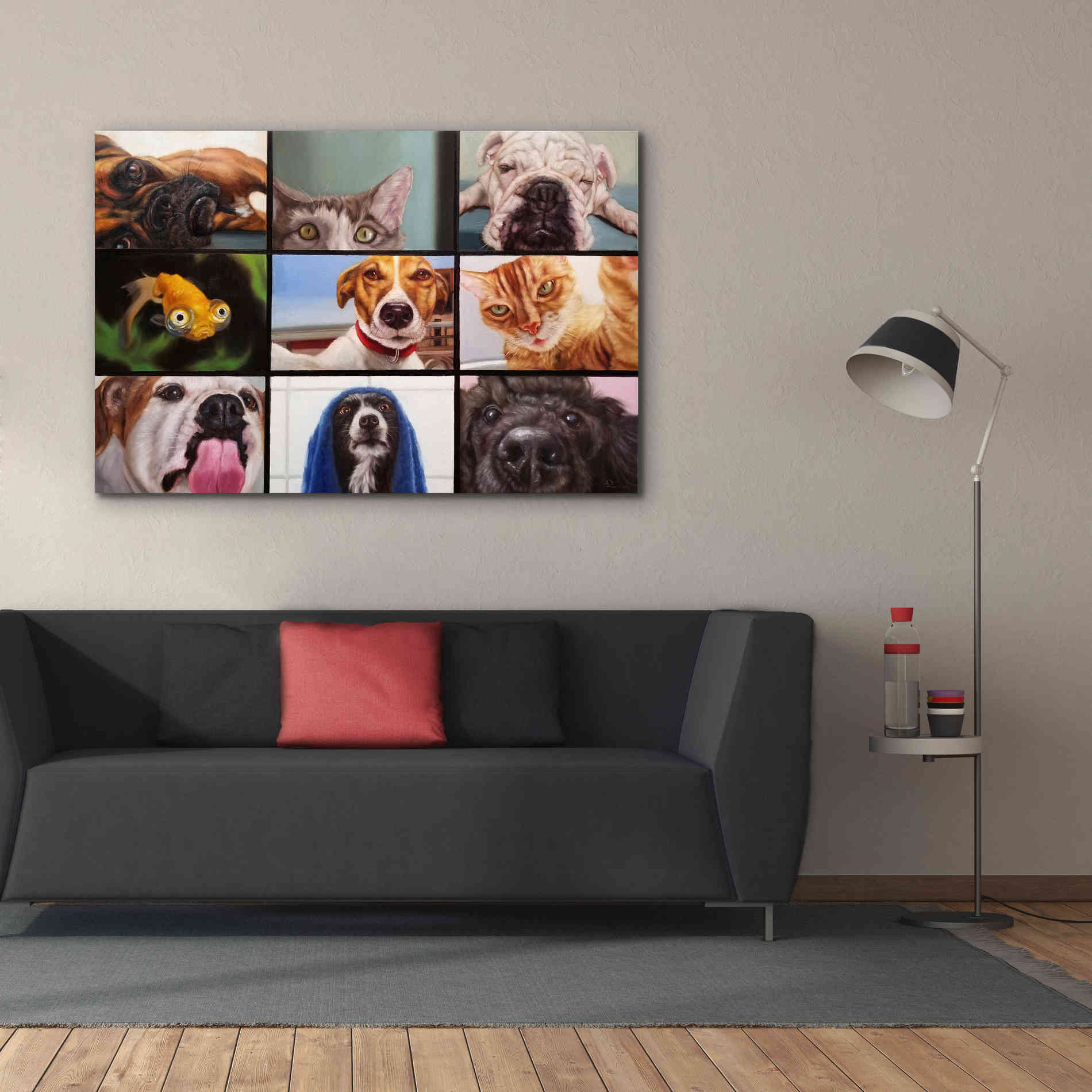 'Animal Zoom' by Lucia Heffernan, Canvas Wall Art,60x40