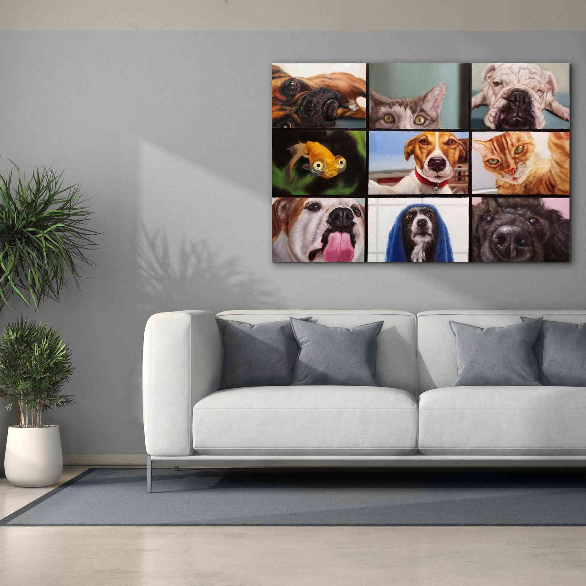 'Animal Zoom' by Lucia Heffernan, Canvas Wall Art,60x40