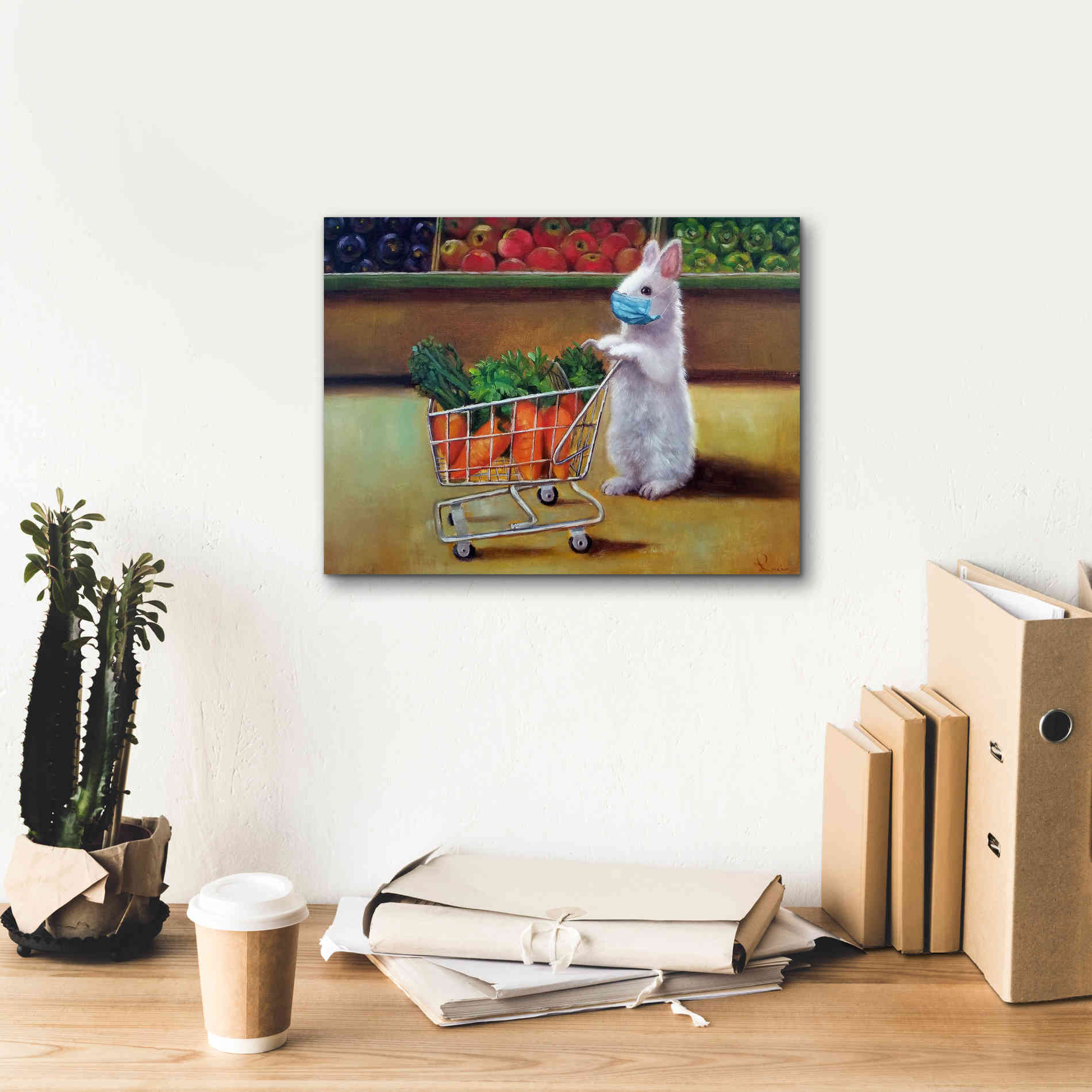 'Quarantine Shopping' by Lucia Heffernan, Canvas Wall Art,16x12