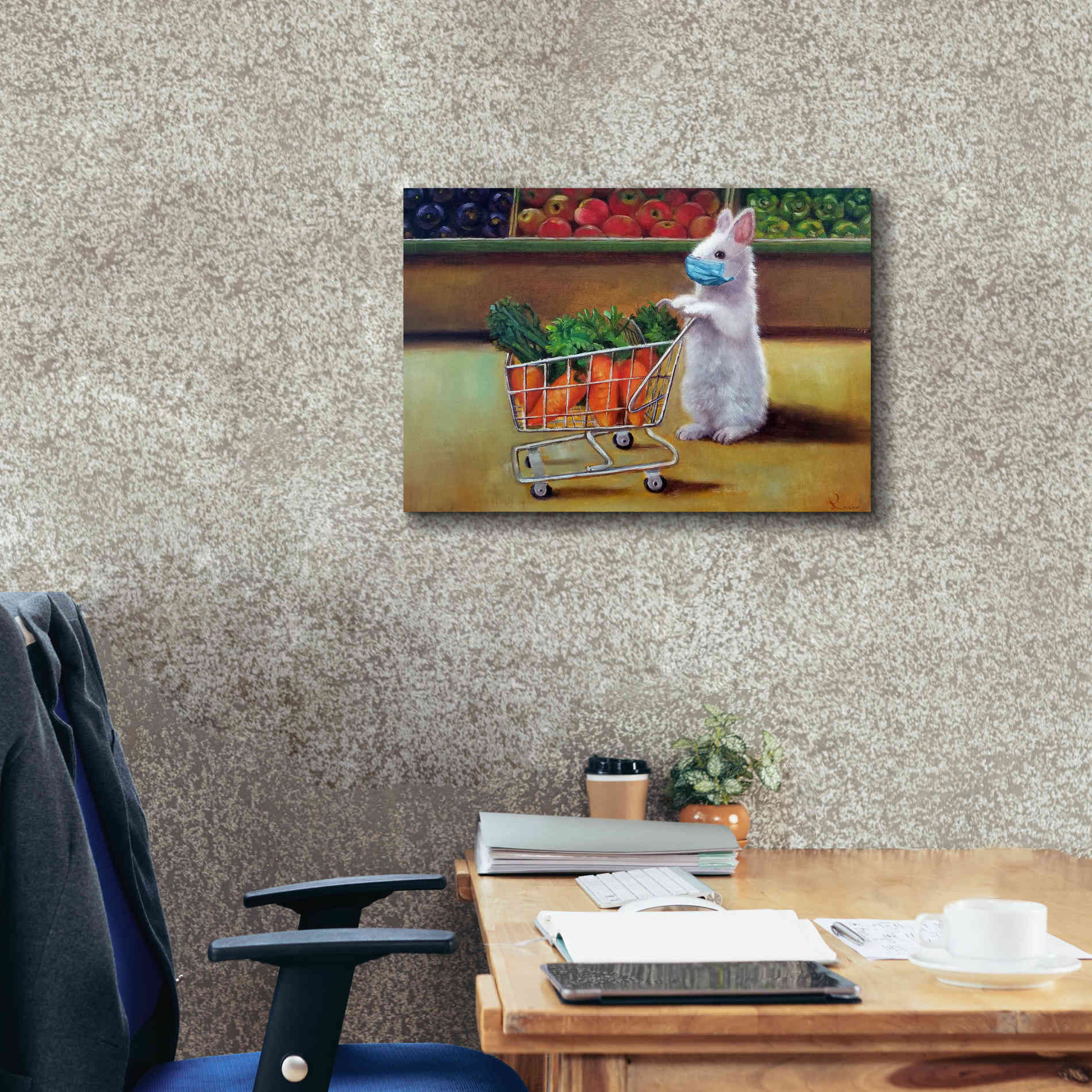 'Quarantine Shopping' by Lucia Heffernan, Canvas Wall Art,26x18