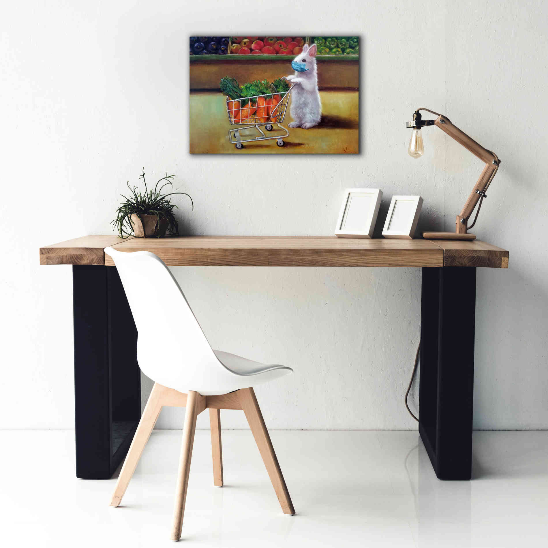 'Quarantine Shopping' by Lucia Heffernan, Canvas Wall Art,26x18