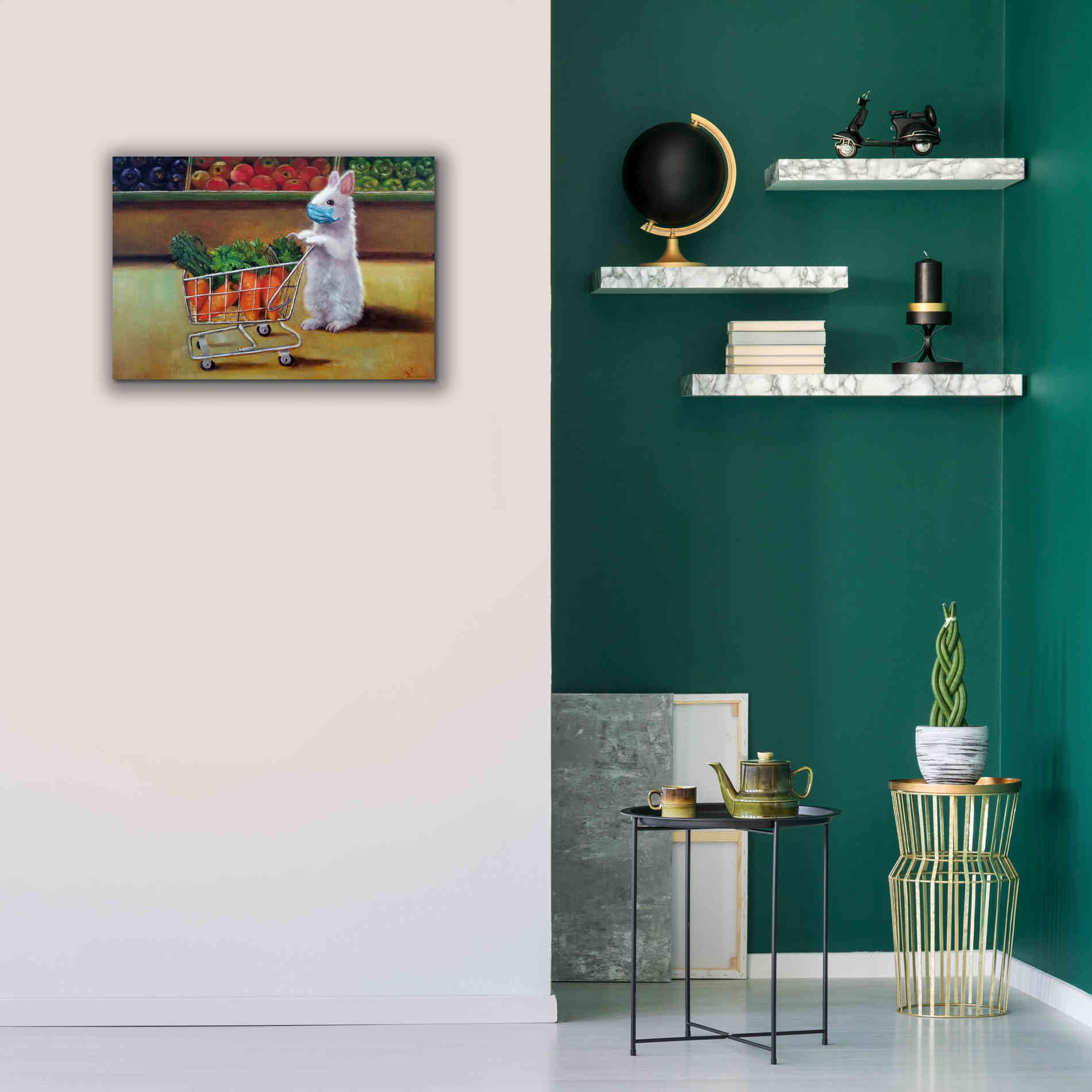 'Quarantine Shopping' by Lucia Heffernan, Canvas Wall Art,26x18