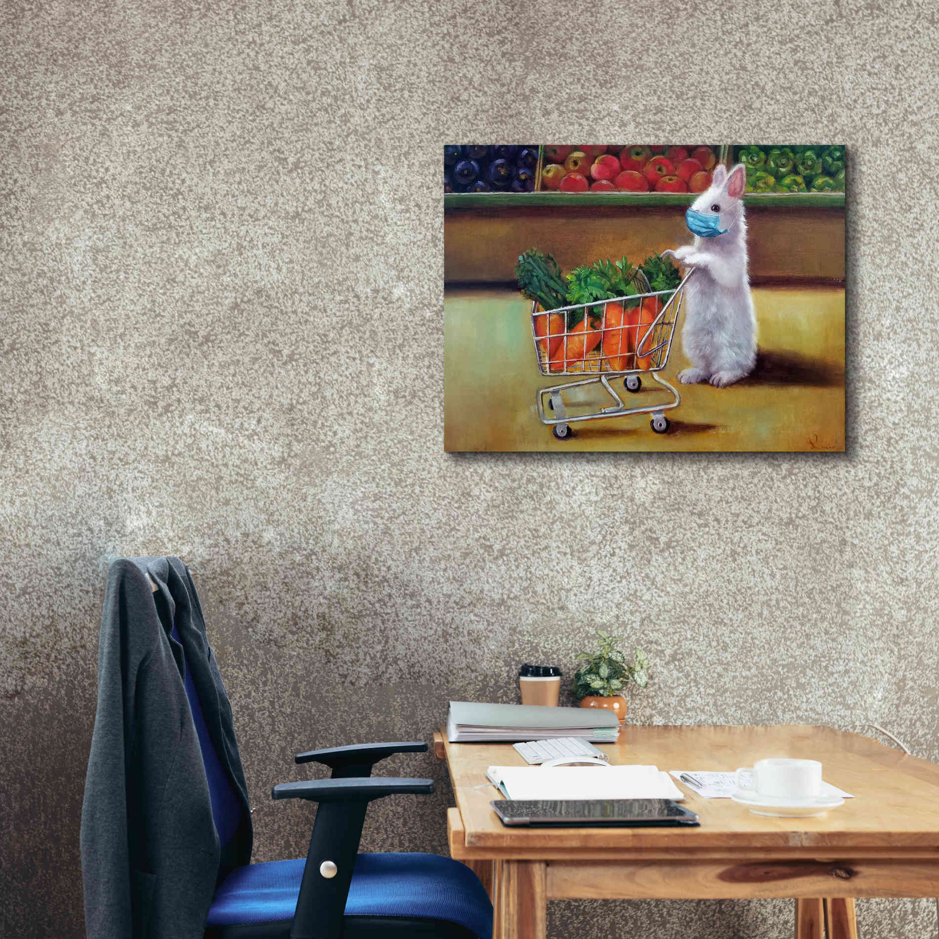 'Quarantine Shopping' by Lucia Heffernan, Canvas Wall Art,34x26