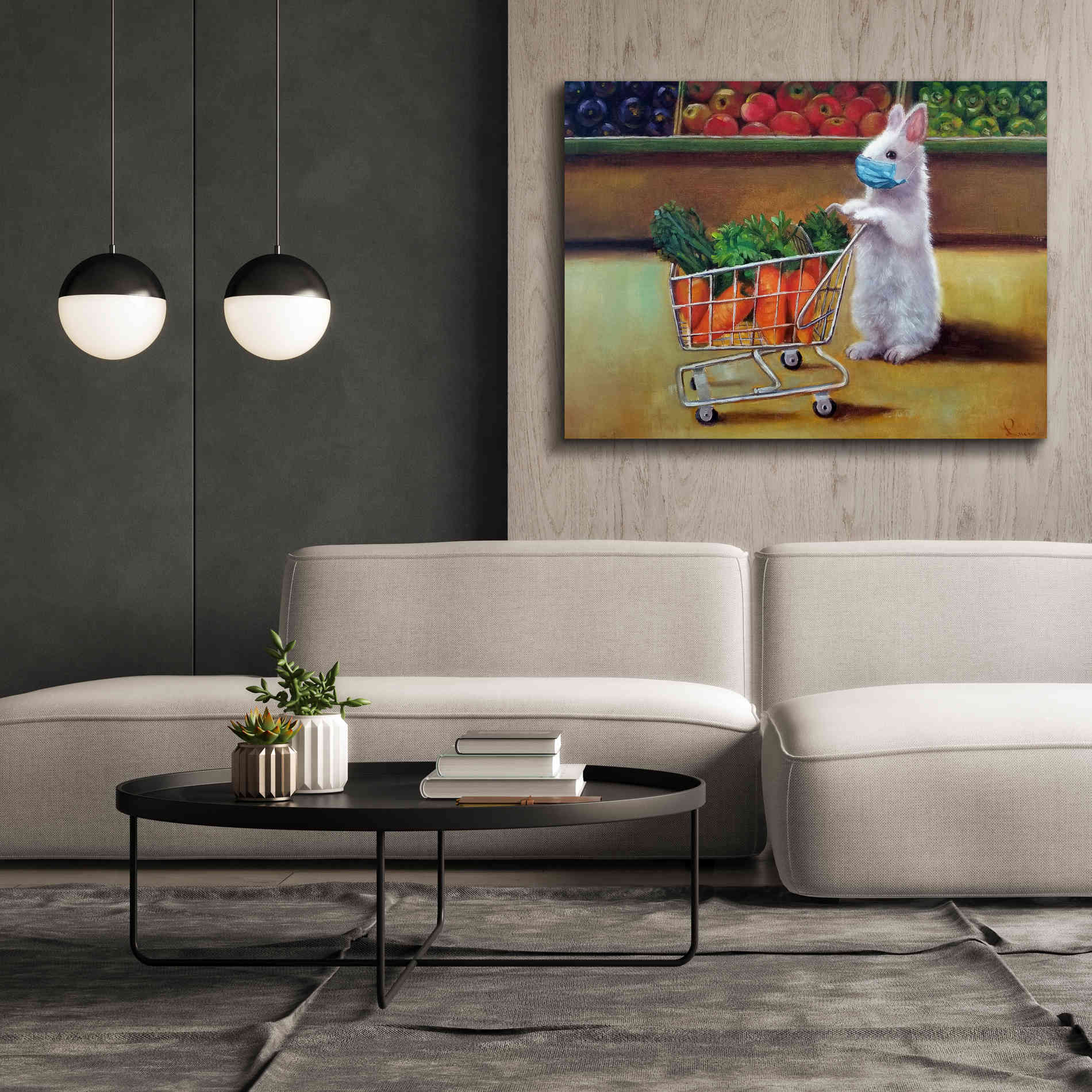 'Quarantine Shopping' by Lucia Heffernan, Canvas Wall Art,54x40