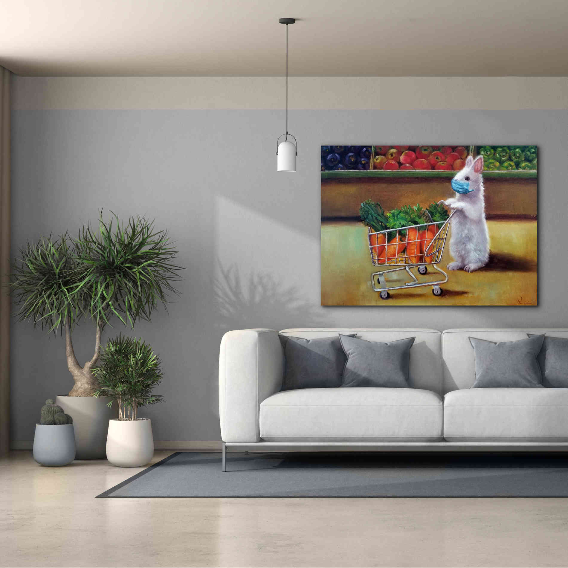 'Quarantine Shopping' by Lucia Heffernan, Canvas Wall Art,54x40