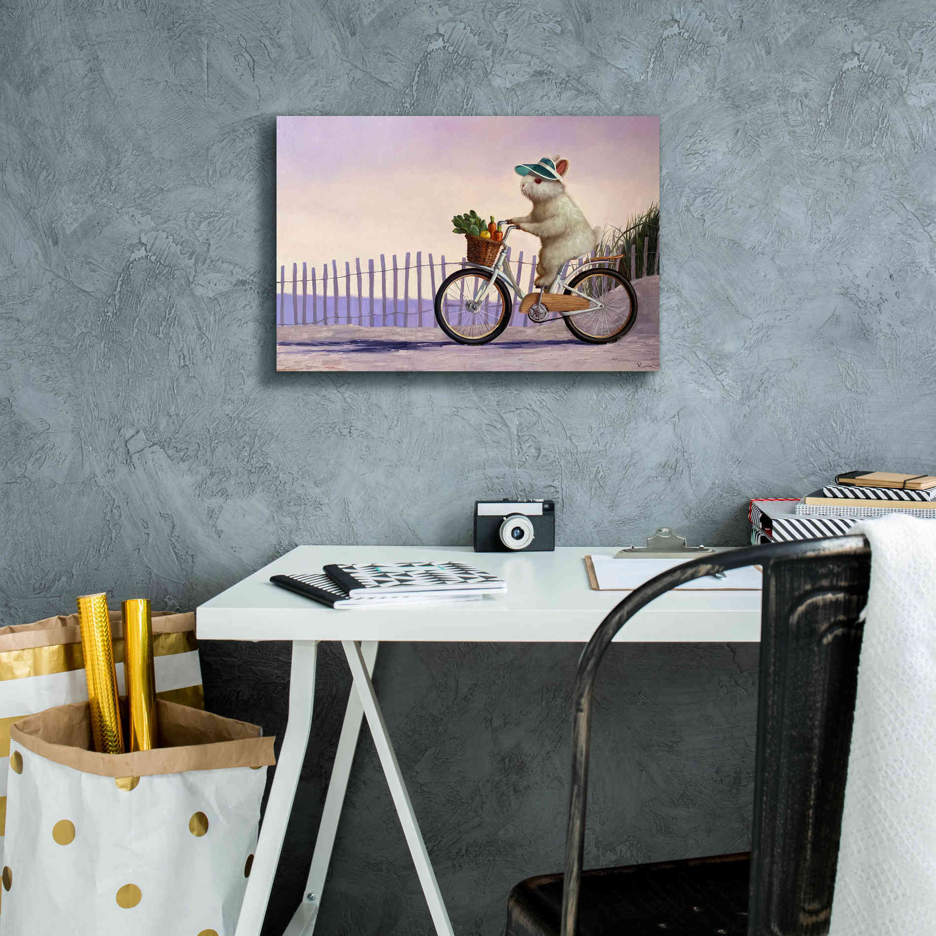 'Beach Bunny' by Lucia Heffernan, Canvas Wall Art,18x12