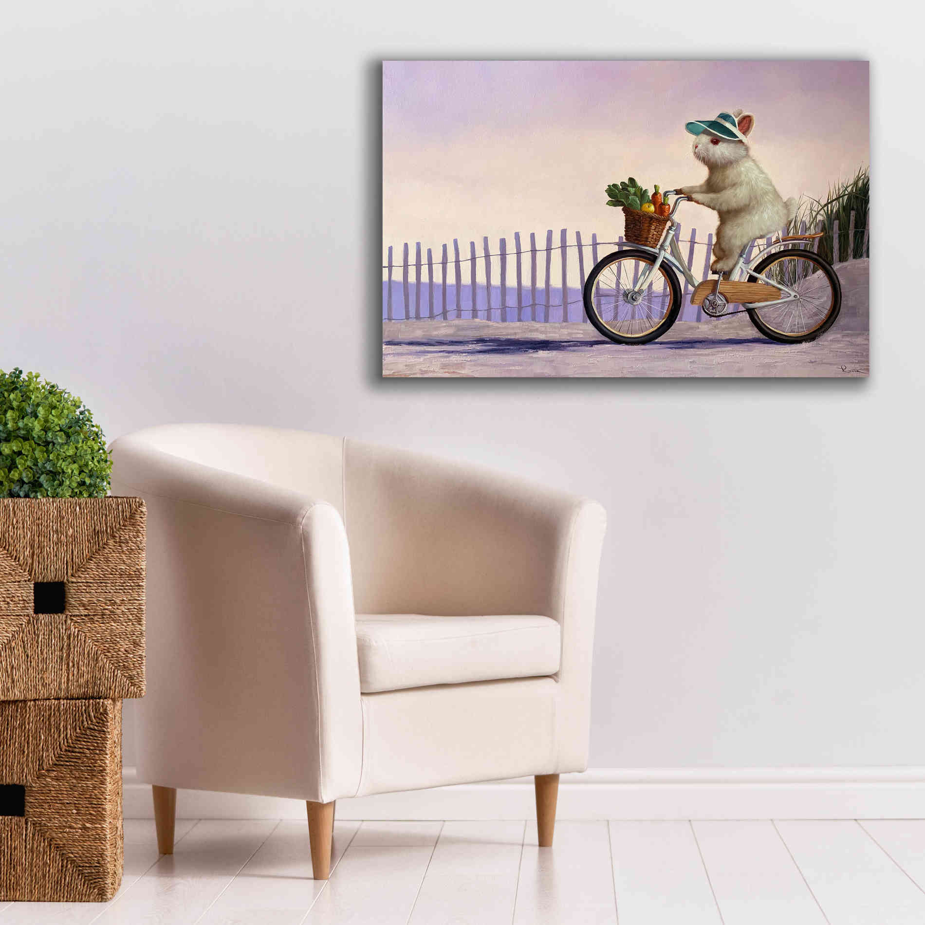 'Beach Bunny' by Lucia Heffernan, Canvas Wall Art,40x26