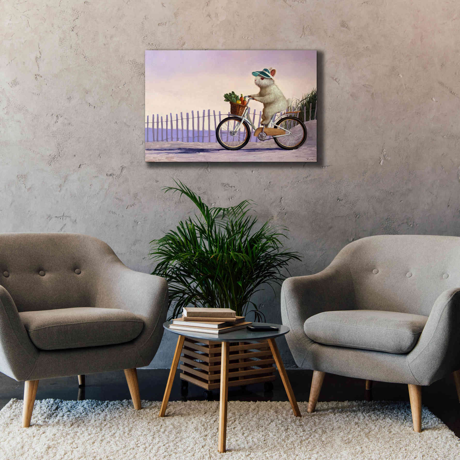 'Beach Bunny' by Lucia Heffernan, Canvas Wall Art,40x26