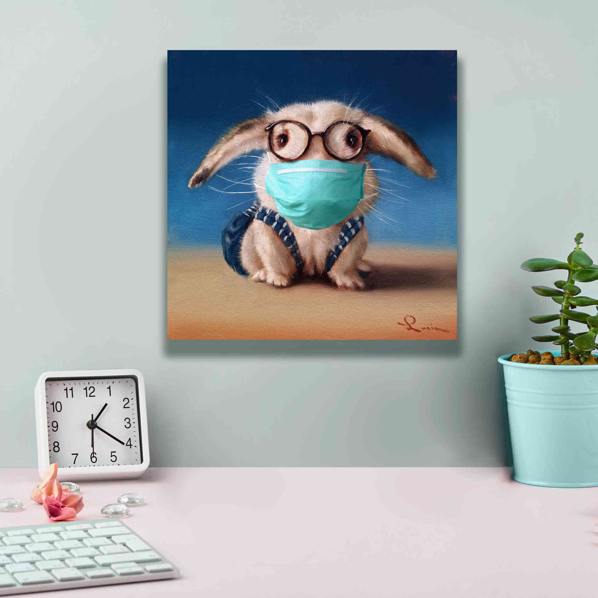 'Back To School - Mask' by Lucia Heffernan, Canvas Wall Art,12x12