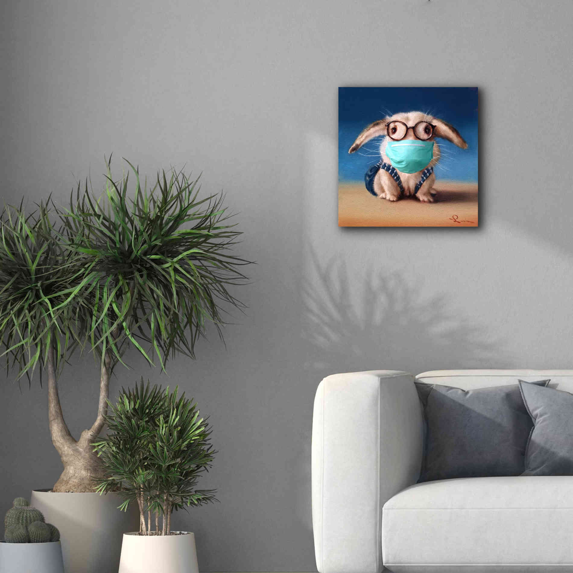 'Back To School - Mask' by Lucia Heffernan, Canvas Wall Art,18x18