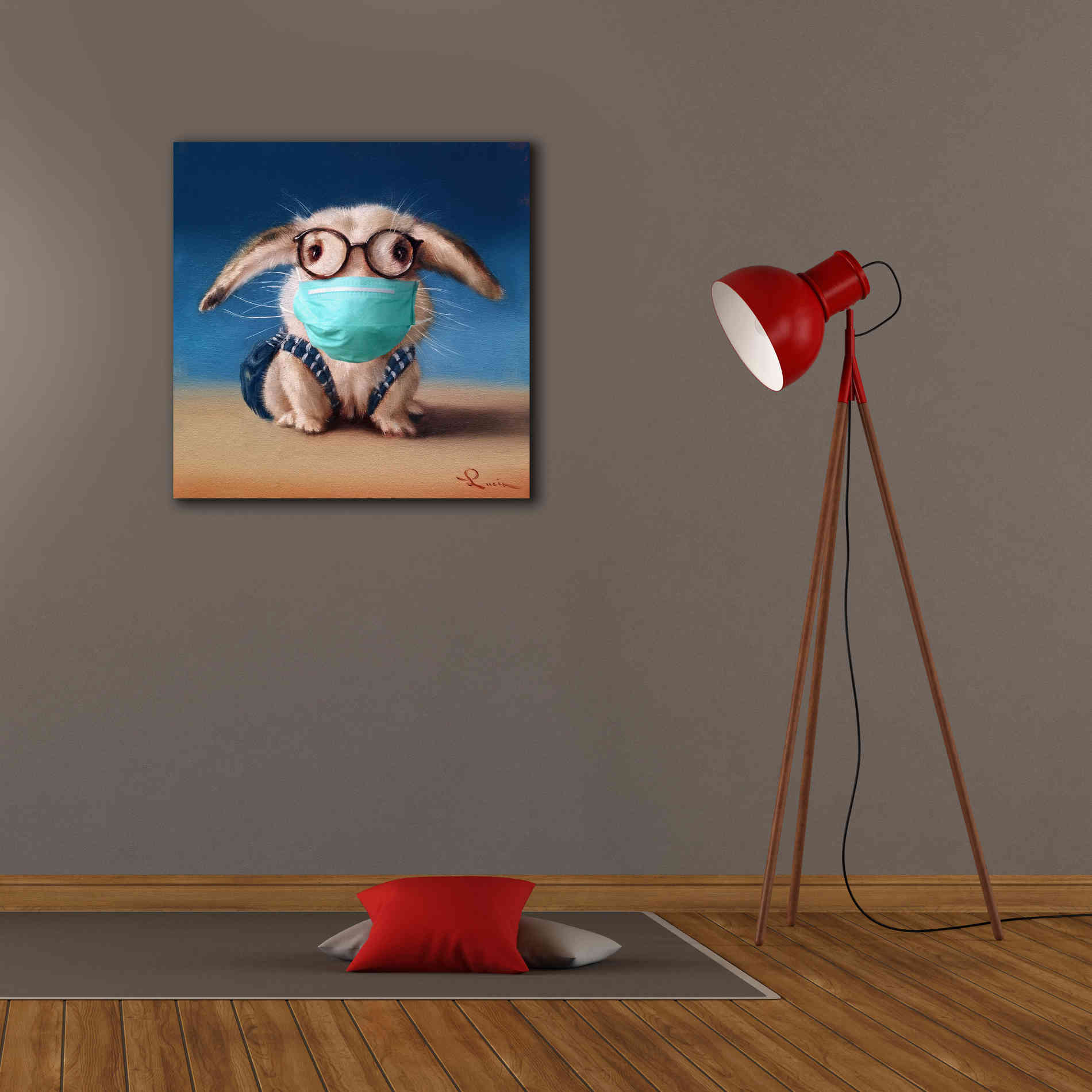 'Back To School - Mask' by Lucia Heffernan, Canvas Wall Art,26x26