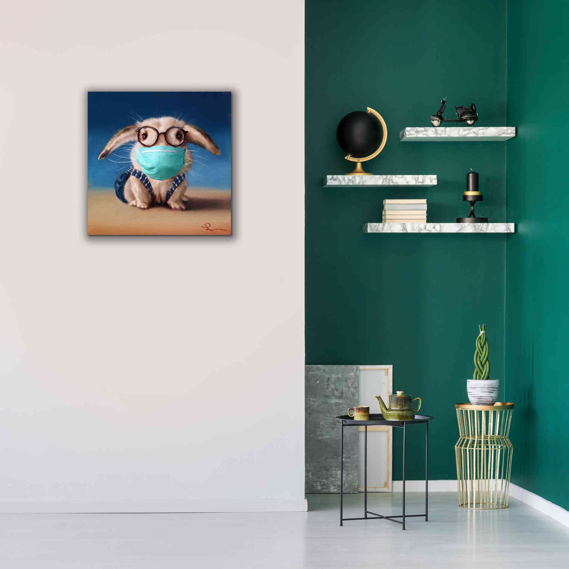 'Back To School - Mask' by Lucia Heffernan, Canvas Wall Art,26x26