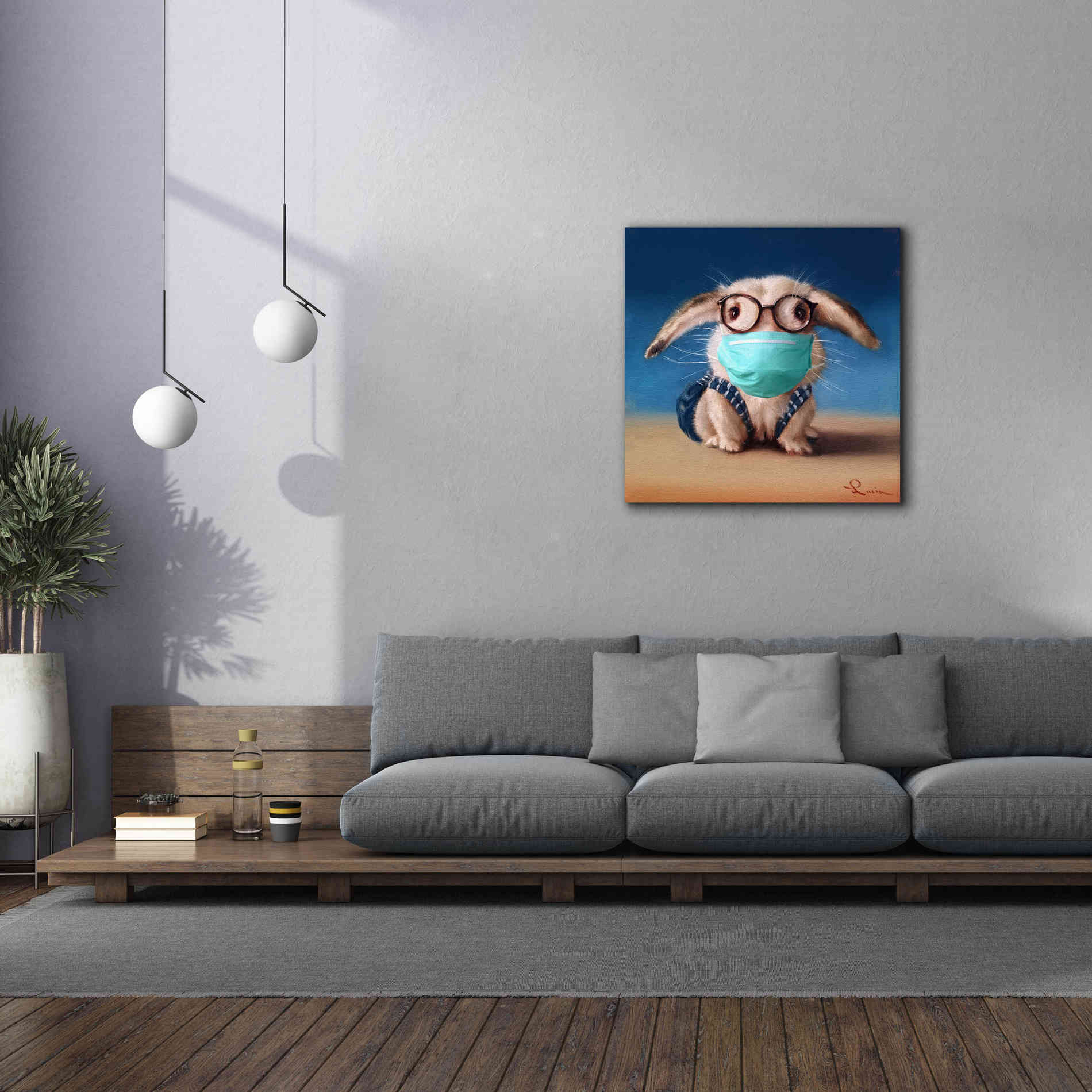 'Back To School - Mask' by Lucia Heffernan, Canvas Wall Art,37x37