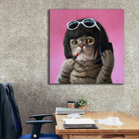 Image of 'Bob Cat' by Lucia Heffernan, Canvas Wall Art,37x37