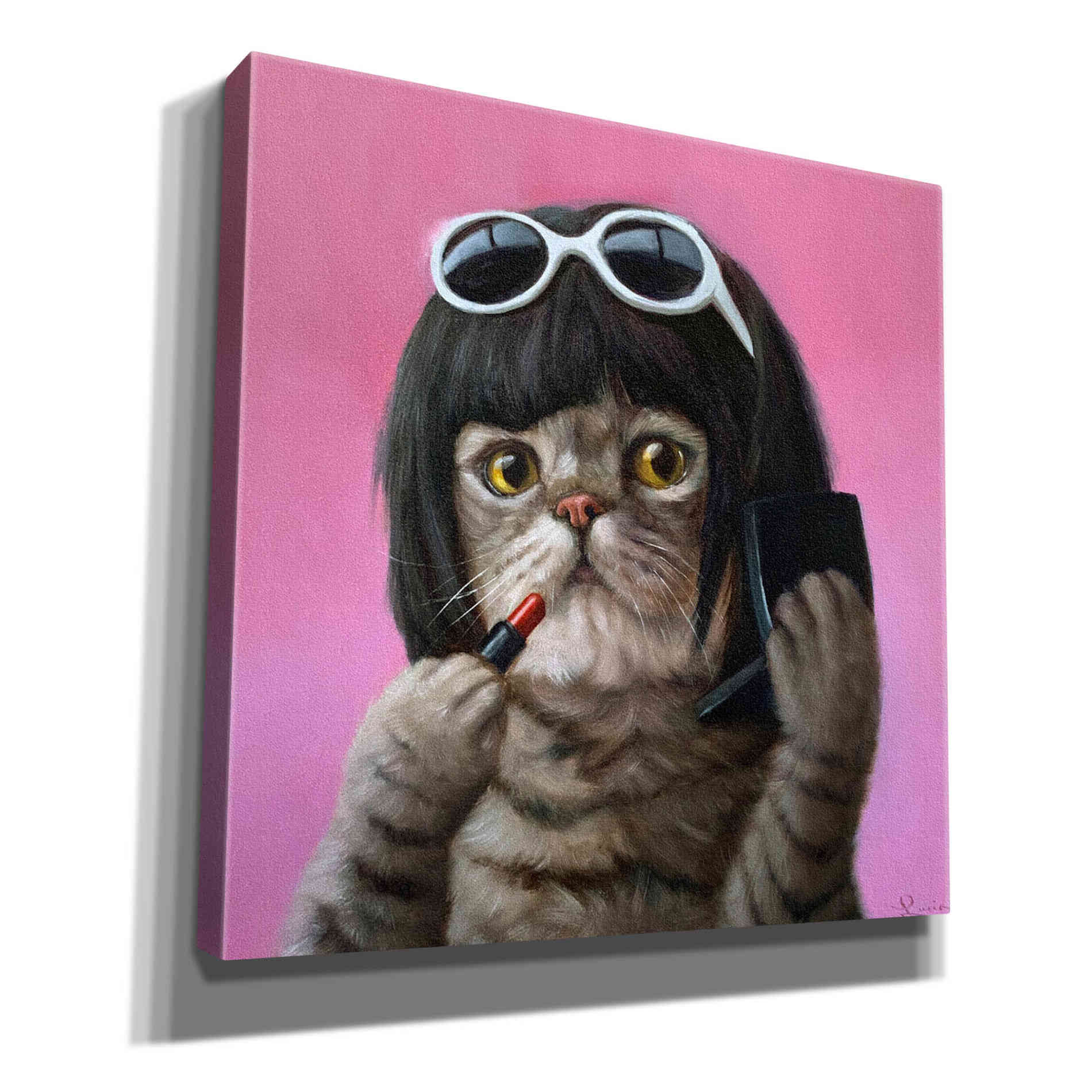 'Bob Cat' by Lucia Heffernan, Canvas Wall Art