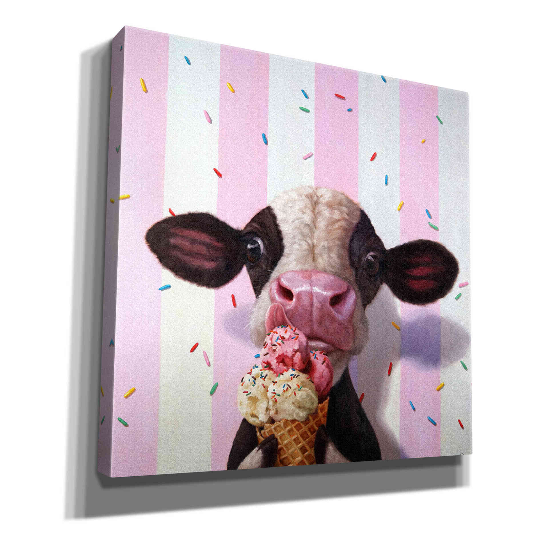 'Mooo-Licious' by Lucia Heffernan, Canvas Wall Art
