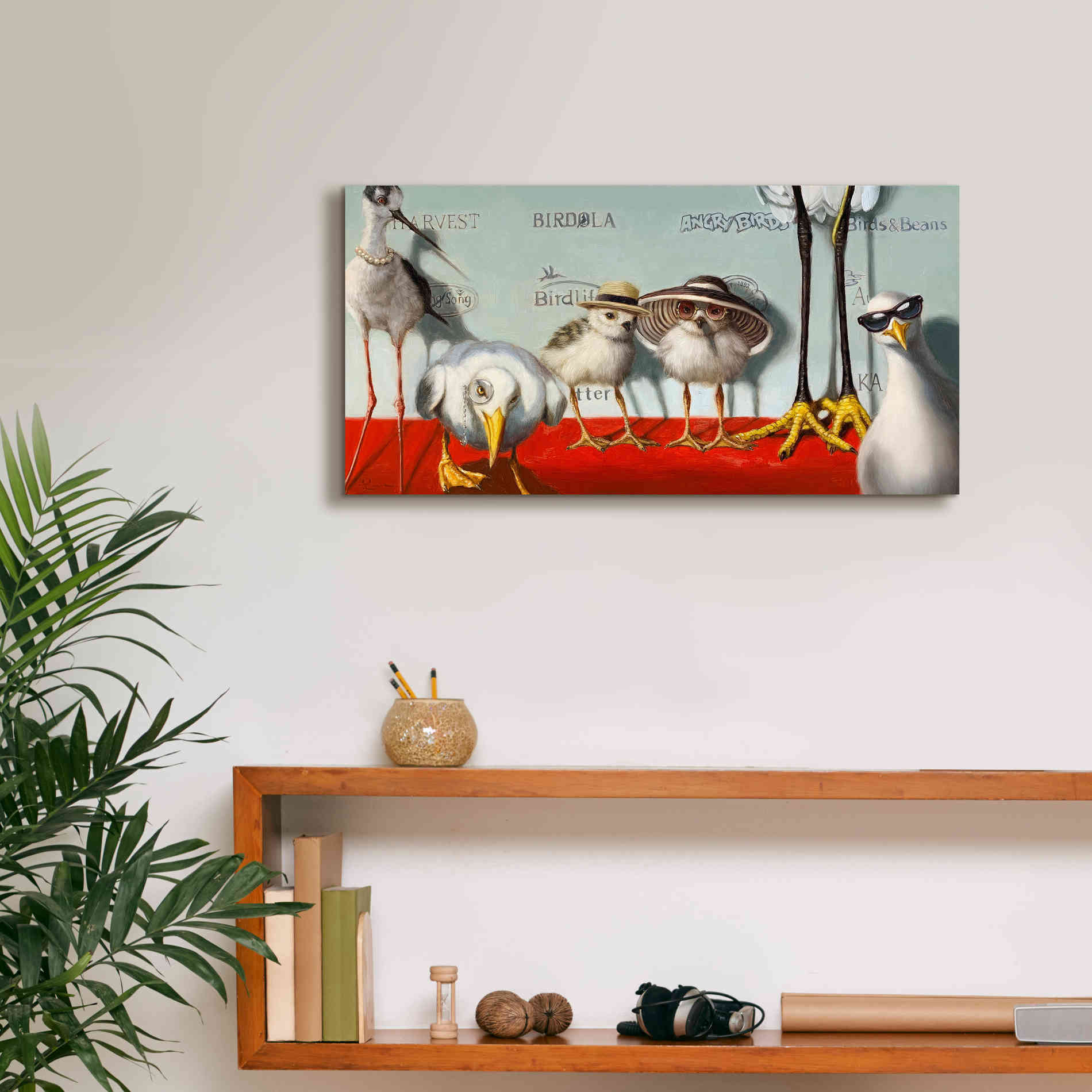 'Hampton Chicks' by Lucia Heffernan, Canvas Wall Art,24x12