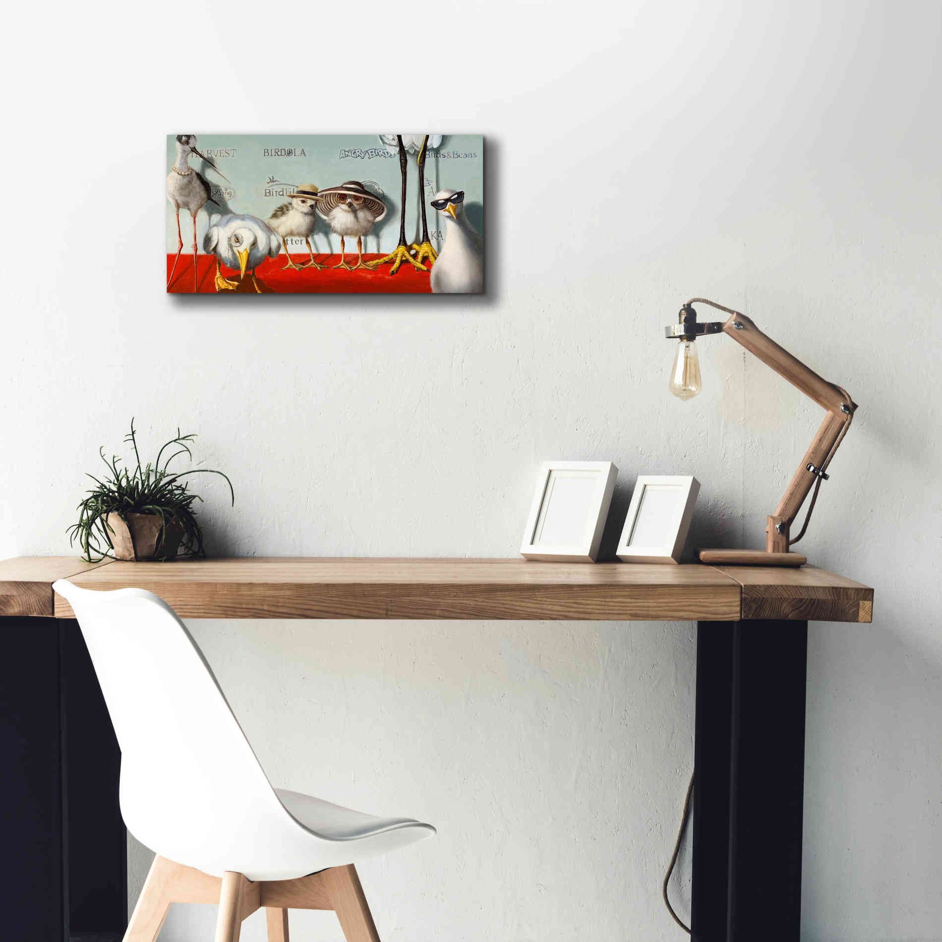 'Hampton Chicks' by Lucia Heffernan, Canvas Wall Art,24x12