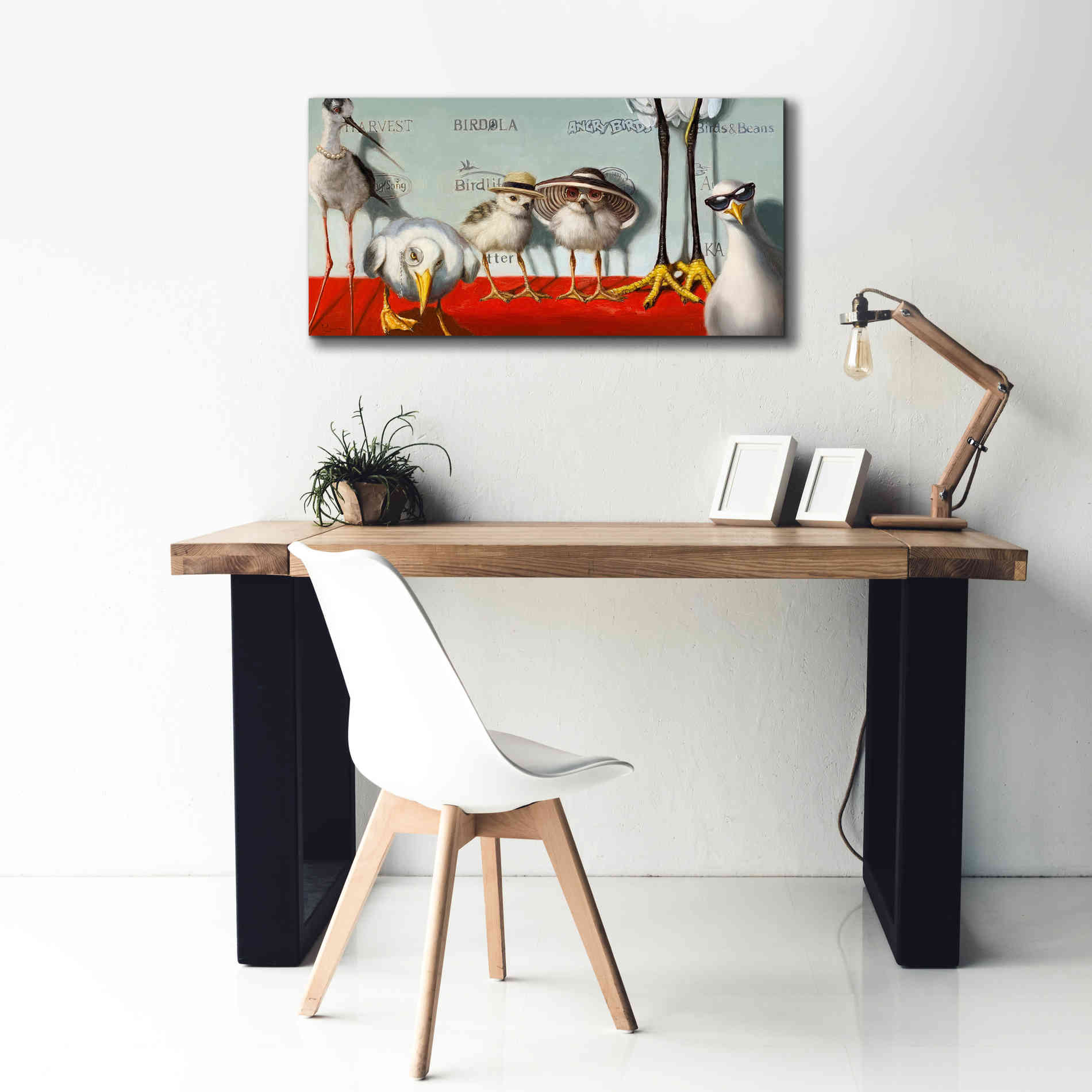 'Hampton Chicks' by Lucia Heffernan, Canvas Wall Art,40x20