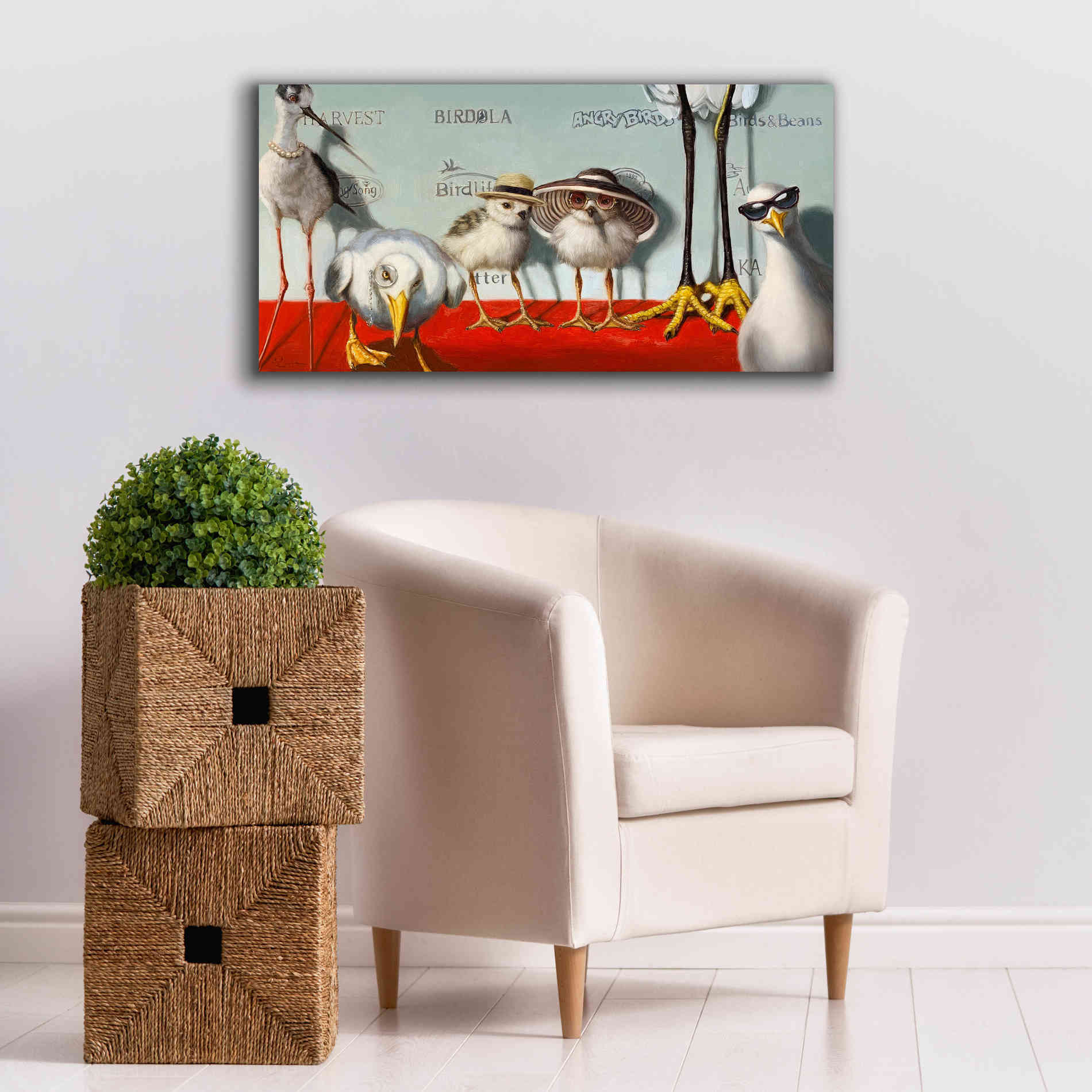 'Hampton Chicks' by Lucia Heffernan, Canvas Wall Art,40x20