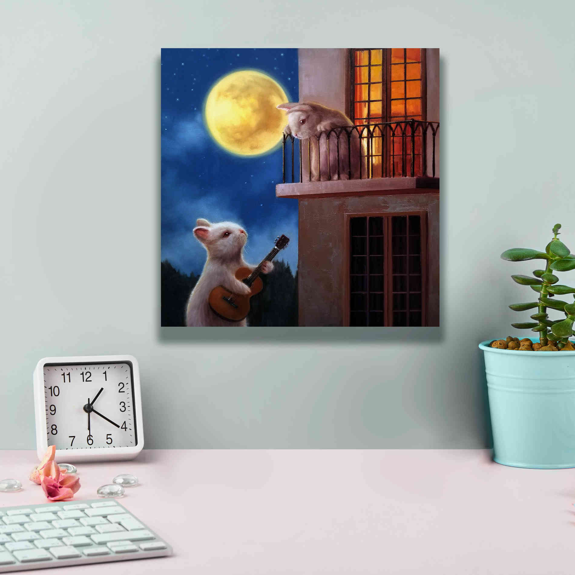 'Moonlight Serenade' by Lucia Heffernan, Canvas Wall Art,12x12