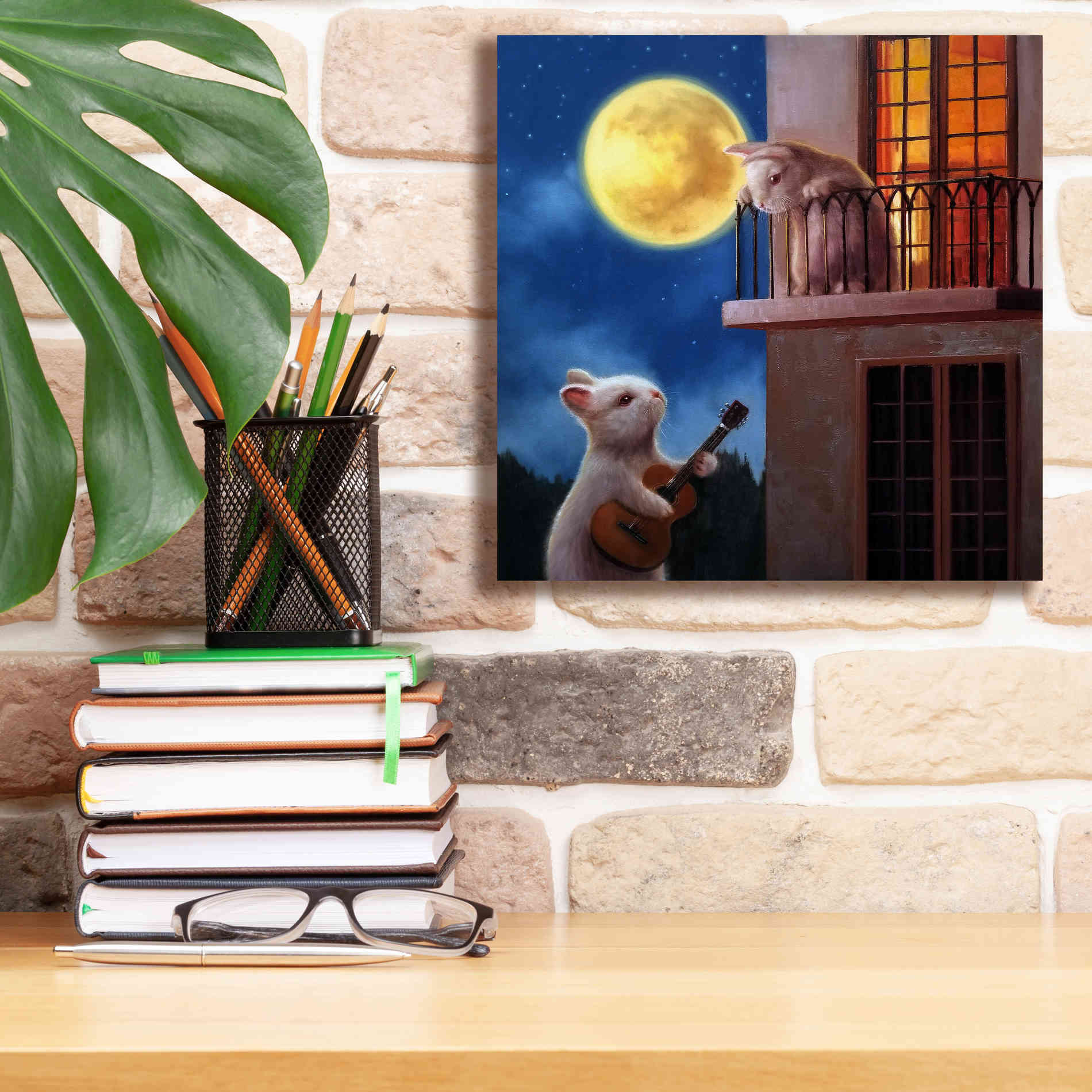 'Moonlight Serenade' by Lucia Heffernan, Canvas Wall Art,12x12