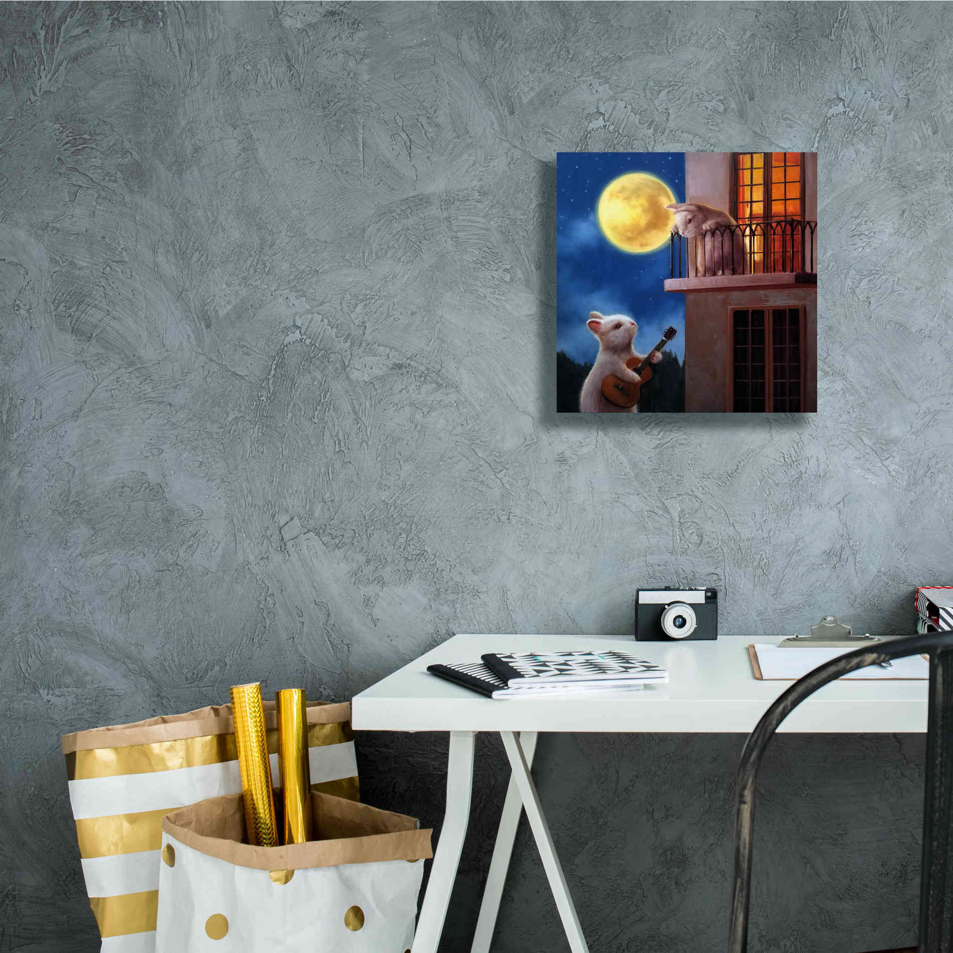 'Moonlight Serenade' by Lucia Heffernan, Canvas Wall Art,12x12