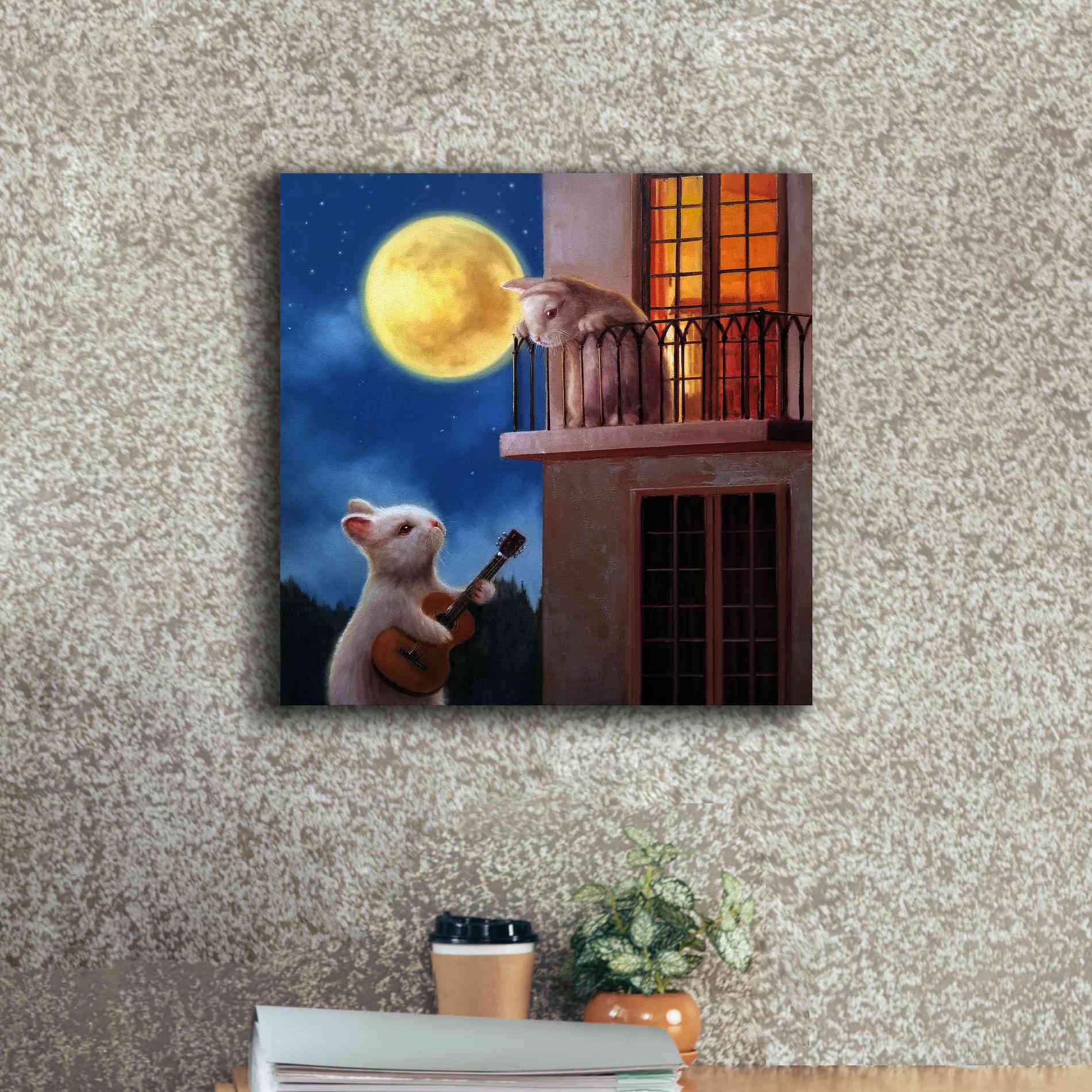 'Moonlight Serenade' by Lucia Heffernan, Canvas Wall Art,18x18