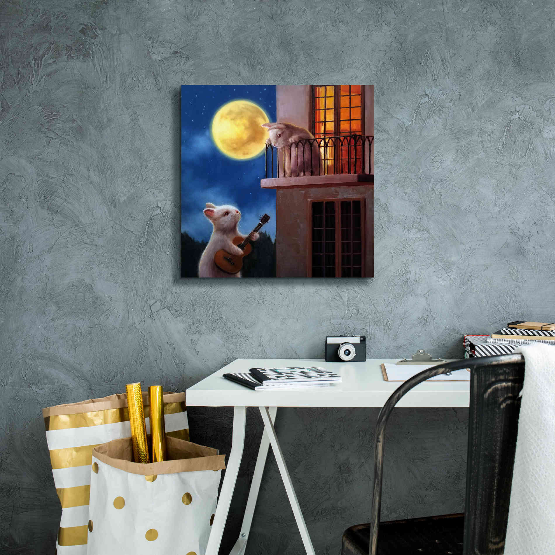 'Moonlight Serenade' by Lucia Heffernan, Canvas Wall Art,18x18