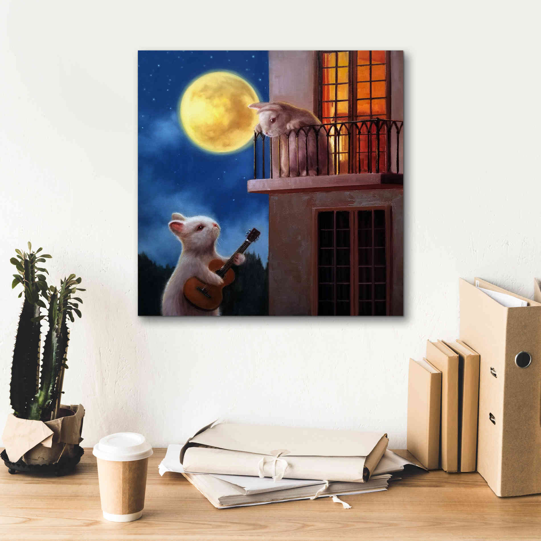 'Moonlight Serenade' by Lucia Heffernan, Canvas Wall Art,18x18
