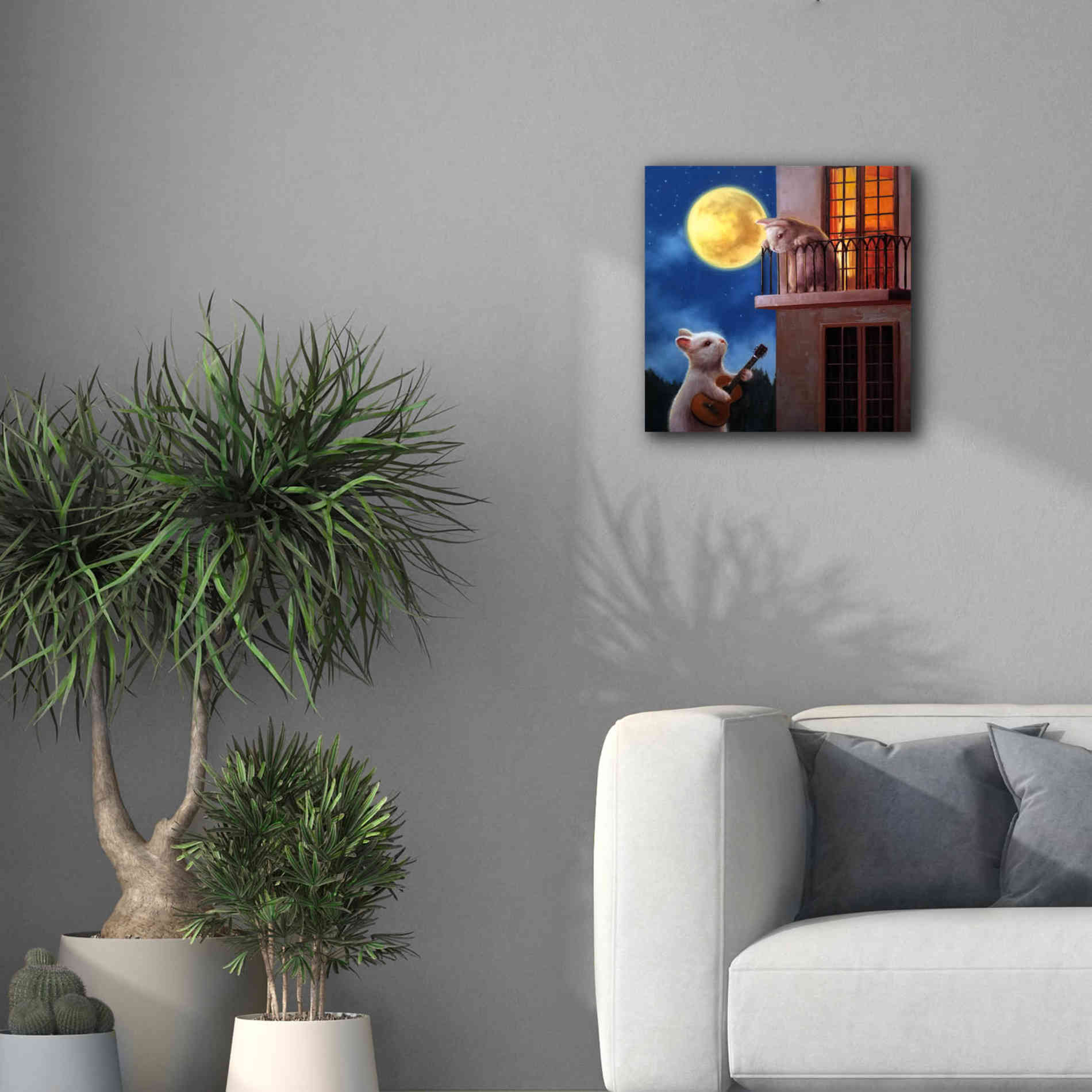 'Moonlight Serenade' by Lucia Heffernan, Canvas Wall Art,18x18