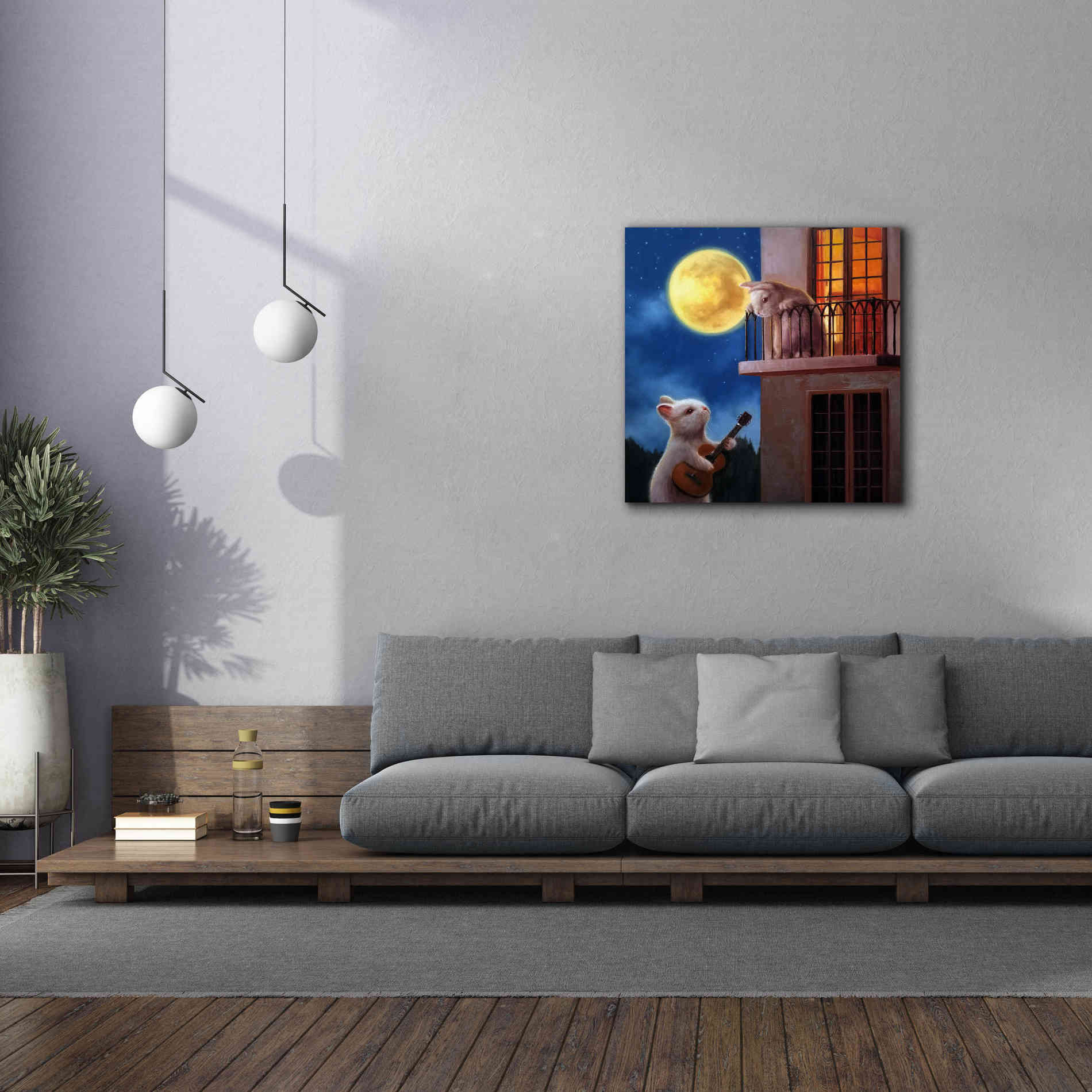 'Moonlight Serenade' by Lucia Heffernan, Canvas Wall Art,37x37