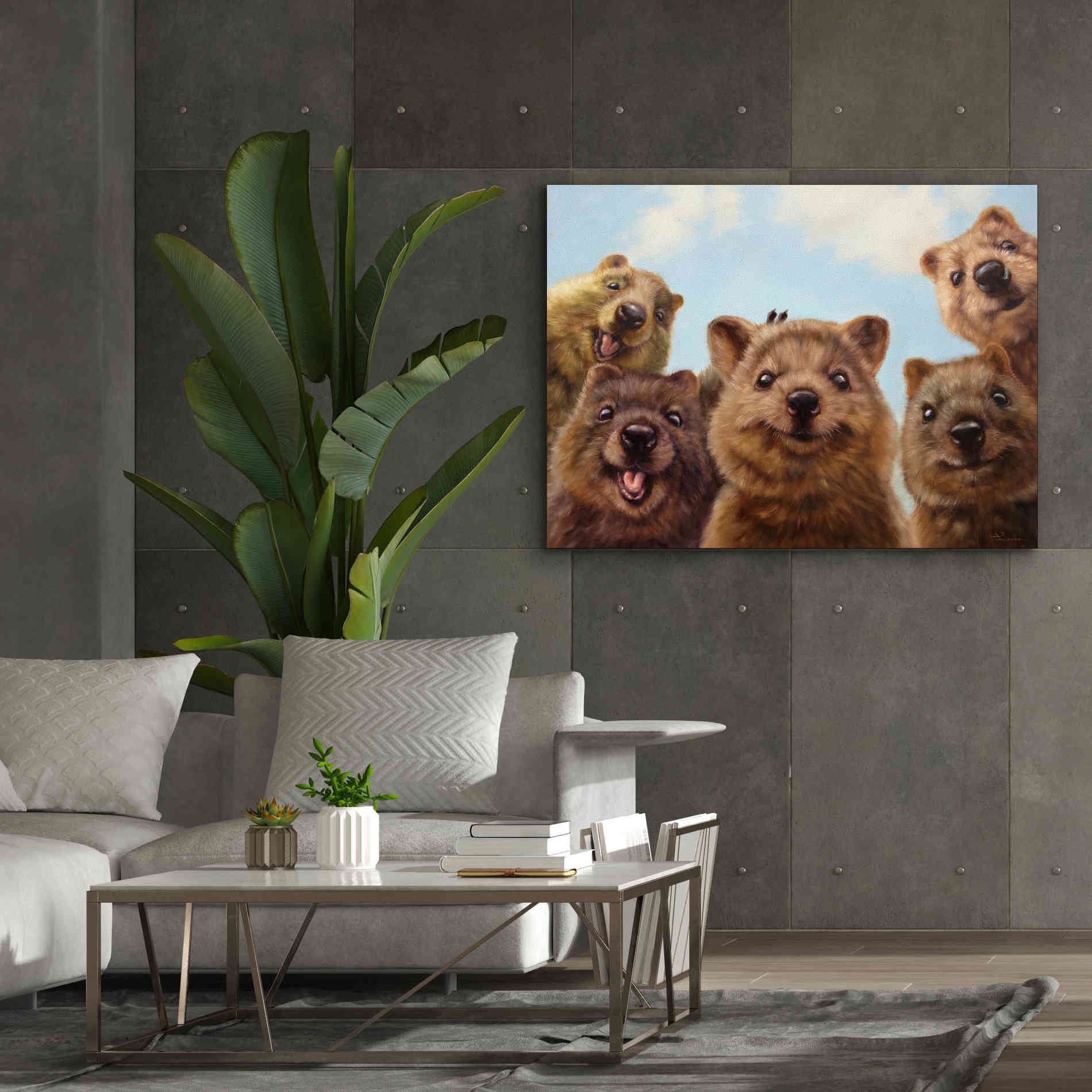 'Selfie Down Under No. 2' by Lucia Heffernan, Canvas Wall Art,54x40