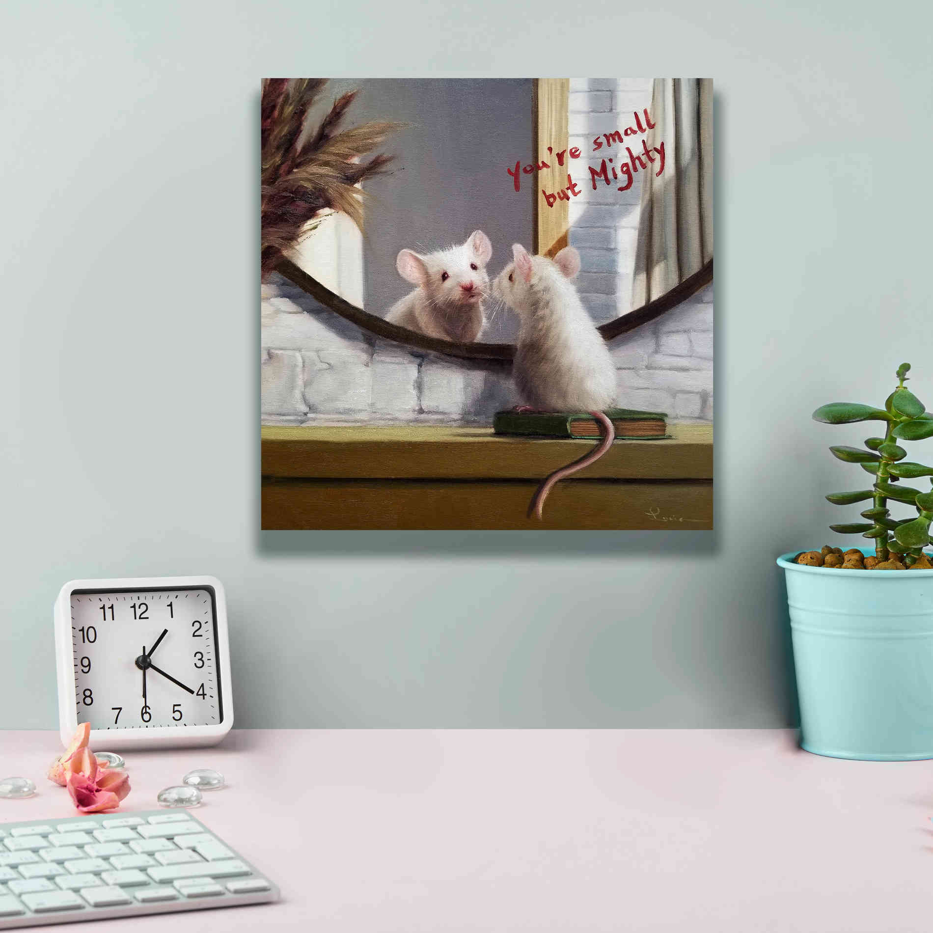 'Mighty Mouse' by Lucia Heffernan, Canvas Wall Art,12x12
