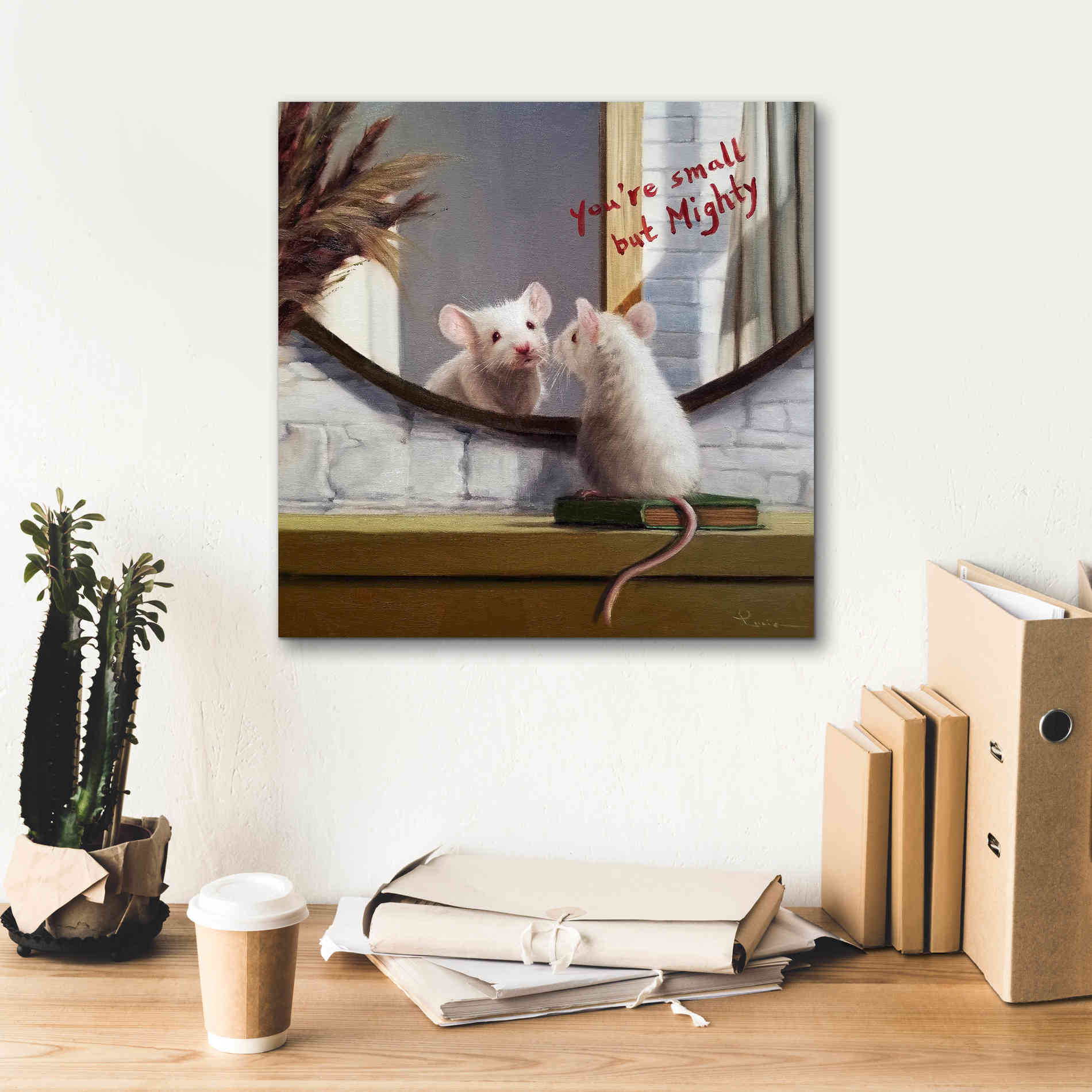 'Mighty Mouse' by Lucia Heffernan, Canvas Wall Art,18x18
